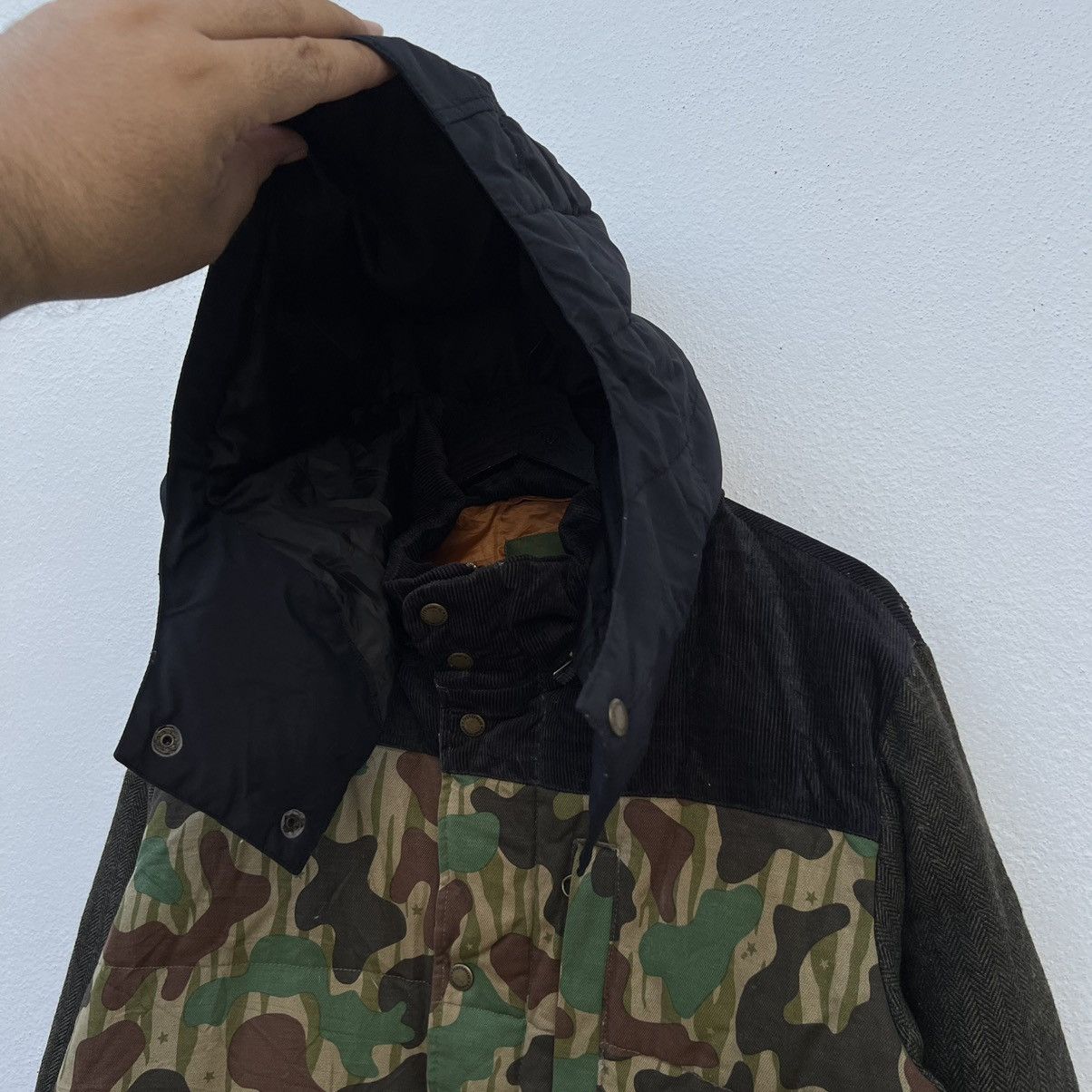 Japanese Brand RARE CAMO STYLE DESIGN HOODIE JACKET PHATEE WEAR Size US L / EU 52-54 / 3 - 9 Thumbnail