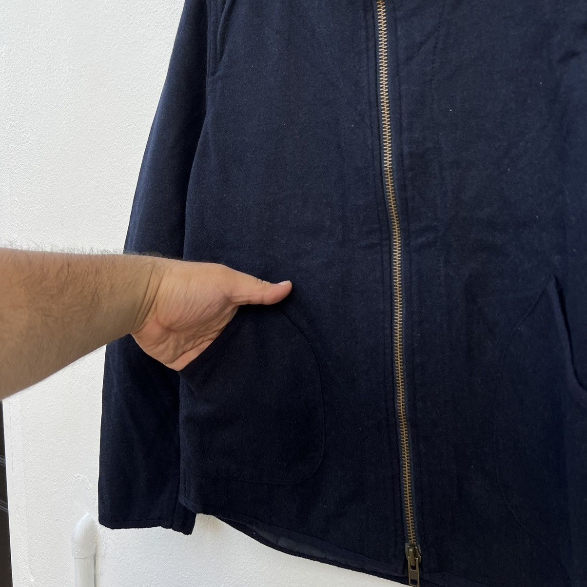 Japanese Brand VINTAGE BOSTON NINE WOOL ZIPPER JACKET INSPIRED ISSEY MIYAKE Size US M / EU 48-50 / 2 - 8 Thumbnail