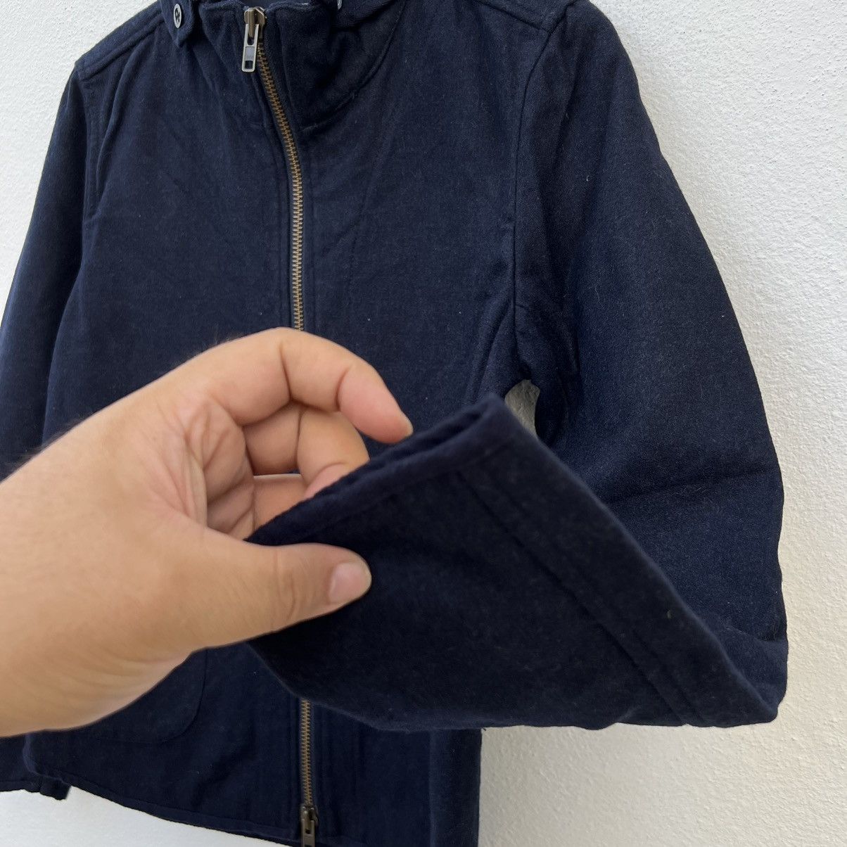 Japanese Brand VINTAGE BOSTON NINE WOOL ZIPPER JACKET INSPIRED ISSEY MIYAKE Size US M / EU 48-50 / 2 - 6 Thumbnail