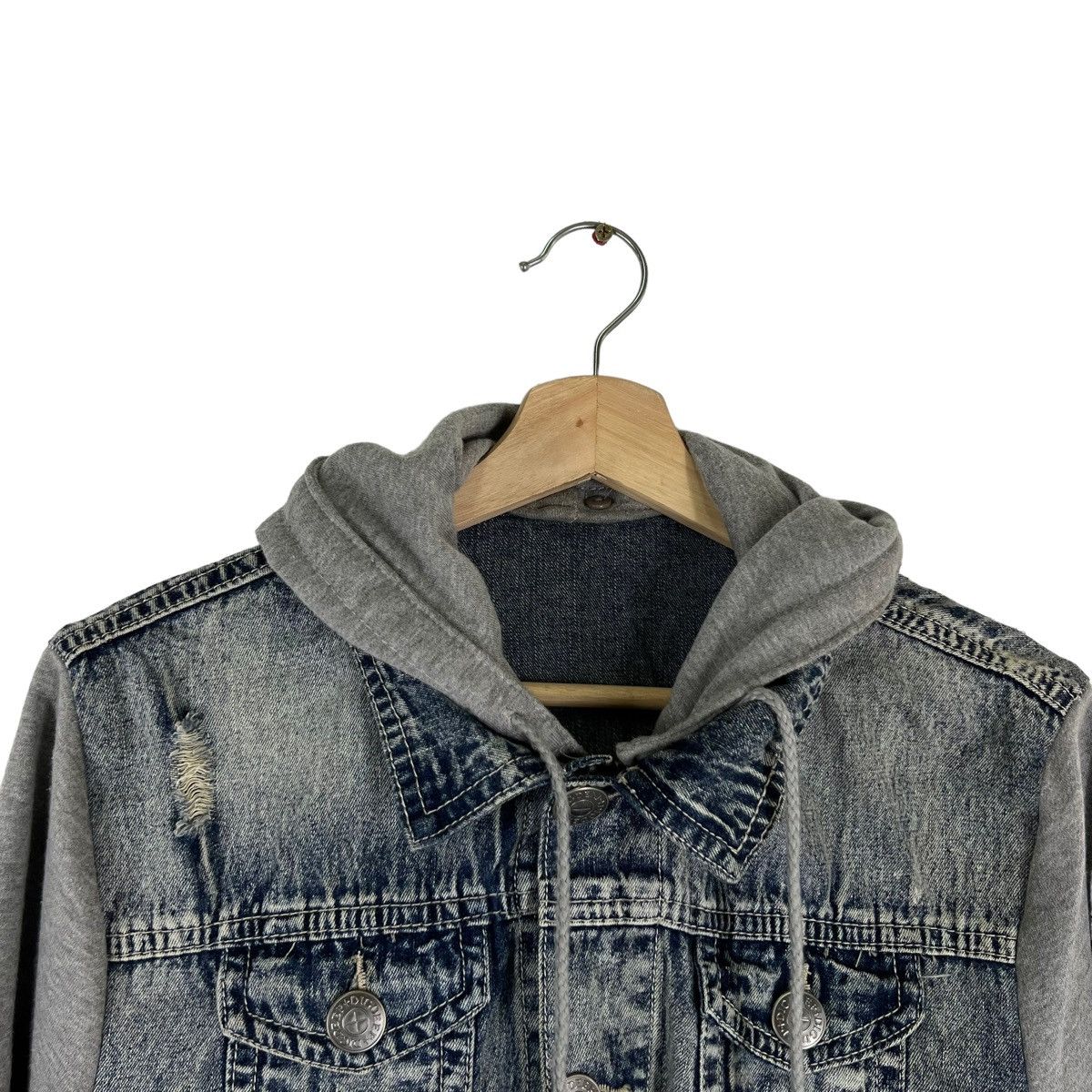 Japanese Brand DENIM JACKET HOODIE DIG DEE JAPAN ISSEY MIYAKE DESIGN Size US L / EU 52-54 / 3 - 6 Thumbnail