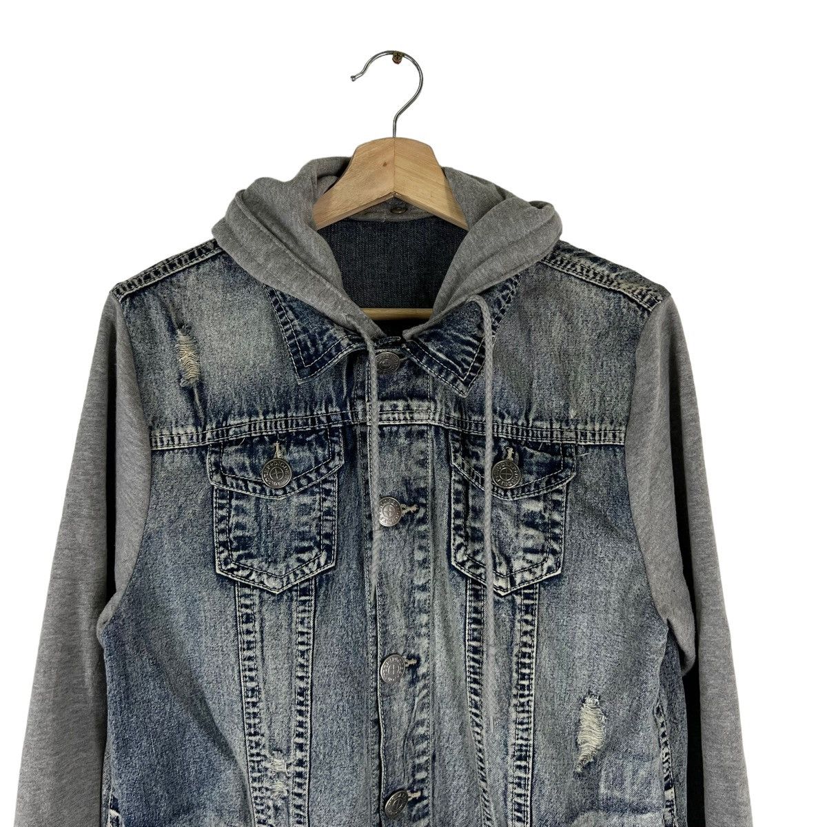 Japanese Brand DENIM JACKET HOODIE DIG DEE JAPAN ISSEY MIYAKE DESIGN Size US L / EU 52-54 / 3 - 4 Thumbnail