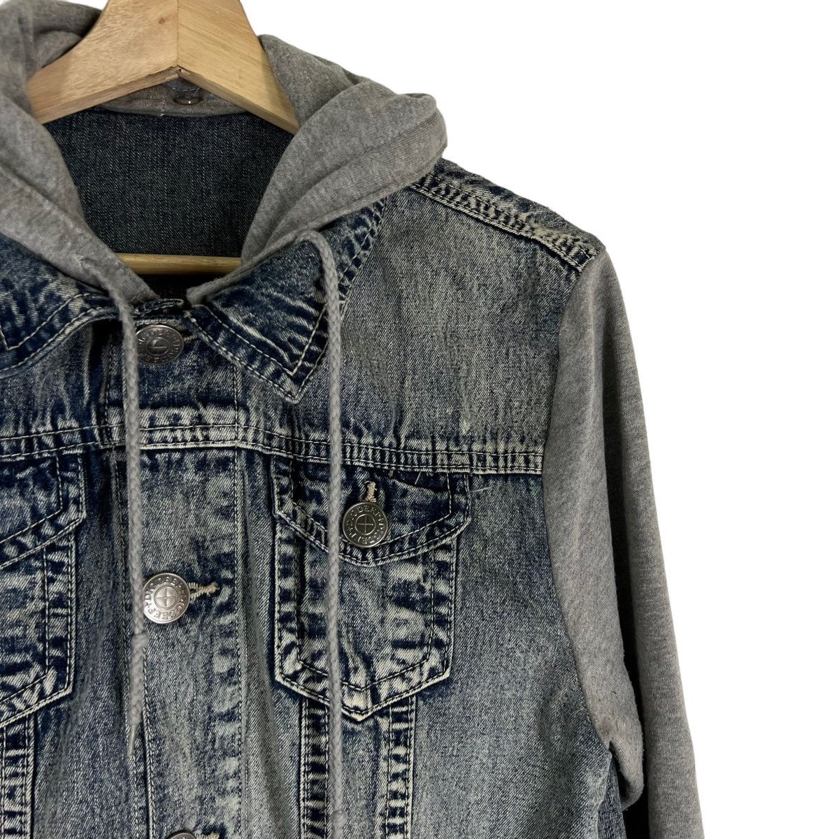 Japanese Brand DENIM JACKET HOODIE DIG DEE JAPAN ISSEY MIYAKE DESIGN Size US L / EU 52-54 / 3 - 7 Thumbnail