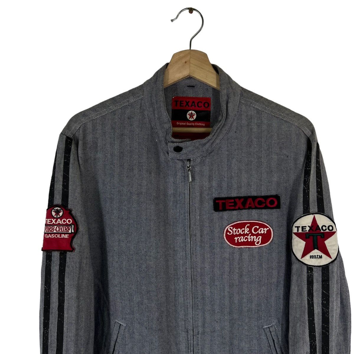 Japanese Brand VINTAGE TEXACO HIKORY CHORE JACKET RACER FULL PATCH Size US L / EU 52-54 / 3 - 8 Thumbnail
