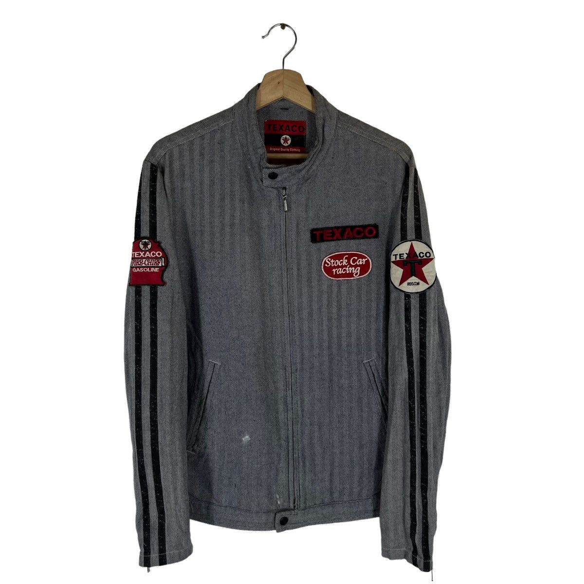 Japanese Brand VINTAGE TEXACO HIKORY CHORE JACKET RACER FULL PATCH Size US L / EU 52-54 / 3 - 7 Thumbnail
