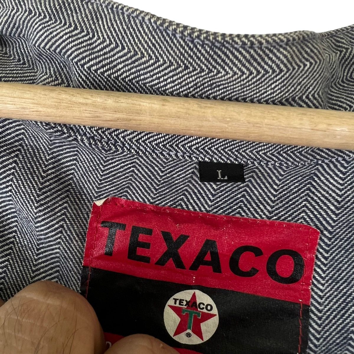 Japanese Brand VINTAGE TEXACO HIKORY CHORE JACKET RACER FULL PATCH Size US L / EU 52-54 / 3 - 14 Thumbnail