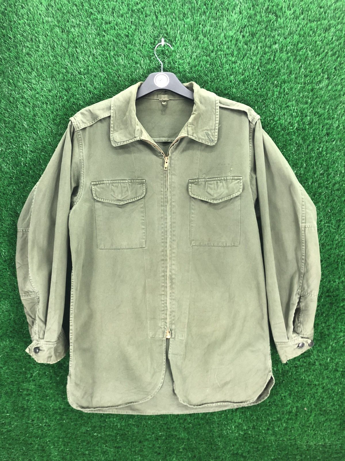 Japanese Brand Vintage 80's Japan Military OG Jacket Zip Up Size US M / EU 48-50 / 2 - 1 Thumbnail