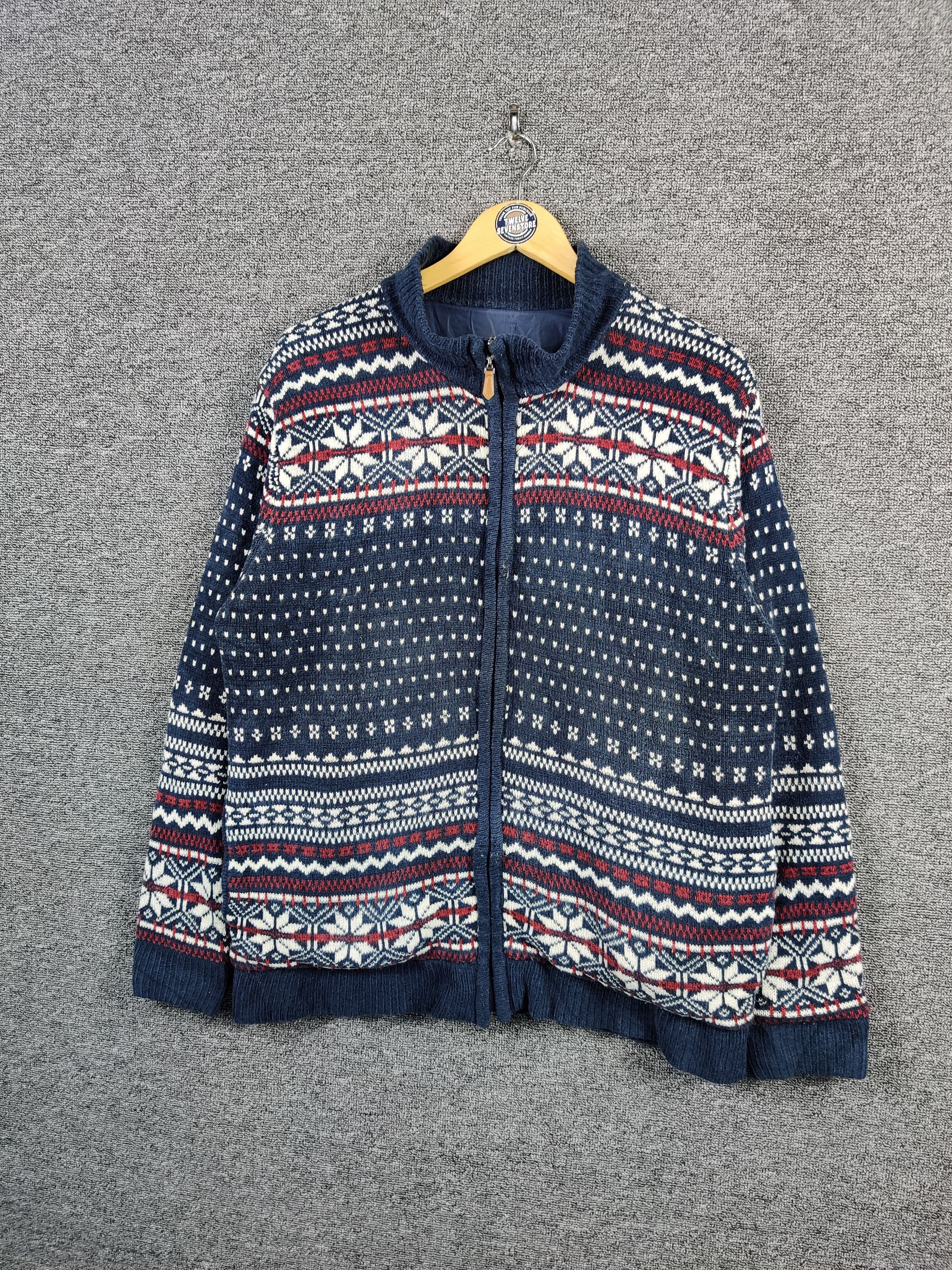 Vintage Vintage Navajo Knit Zipper Sweater Size US L / EU 52-54 / 3 - 2 Thumbnail