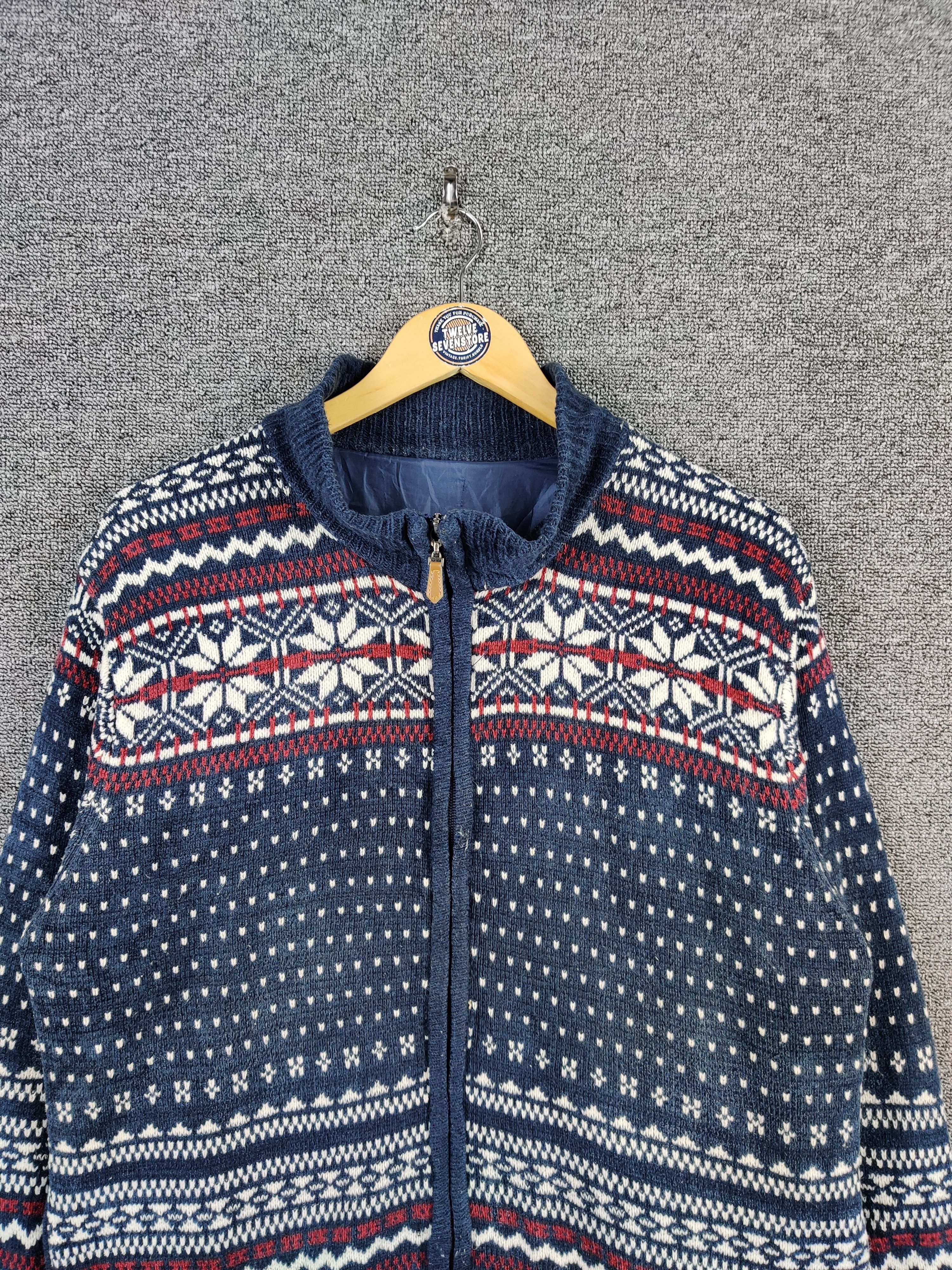 Vintage Vintage Navajo Knit Zipper Sweater Size US L / EU 52-54 / 3 - 4 Thumbnail