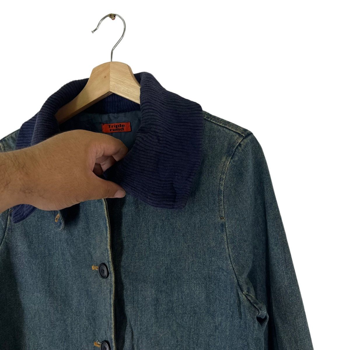 Japanese Brand VINTAGE DENIM JACKET TRIPLE RUND JAPAN Size US M / EU 48-50 / 2 - 4 Thumbnail