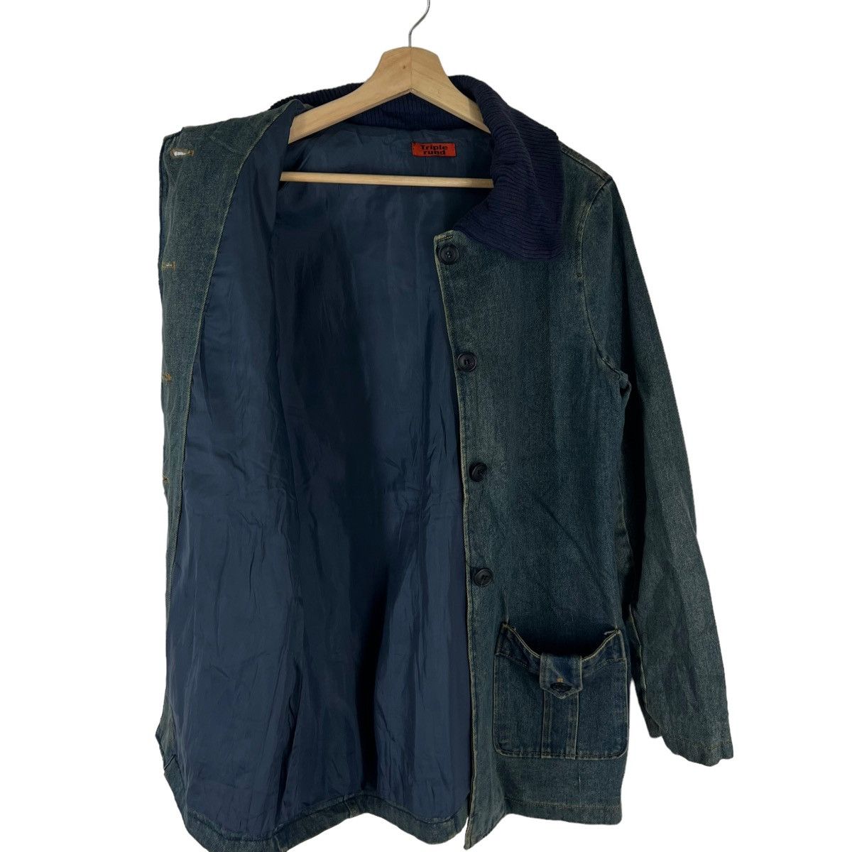Japanese Brand VINTAGE DENIM JACKET TRIPLE RUND JAPAN Size US M / EU 48-50 / 2 - 7 Thumbnail