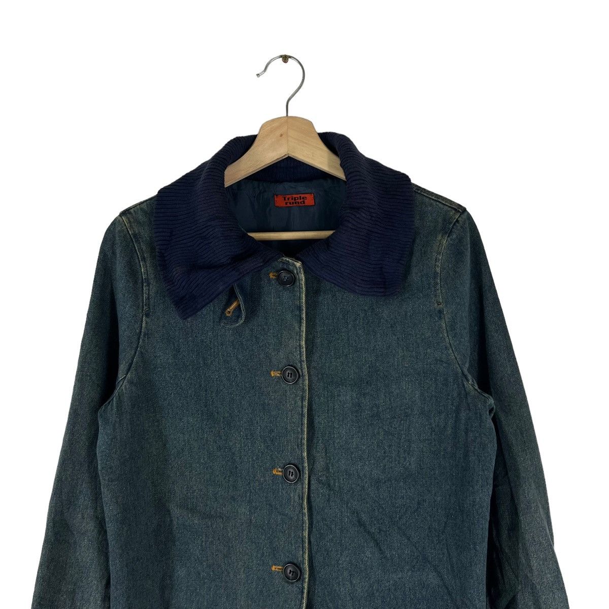Japanese Brand VINTAGE DENIM JACKET TRIPLE RUND JAPAN Size US M / EU 48-50 / 2 - 3 Thumbnail
