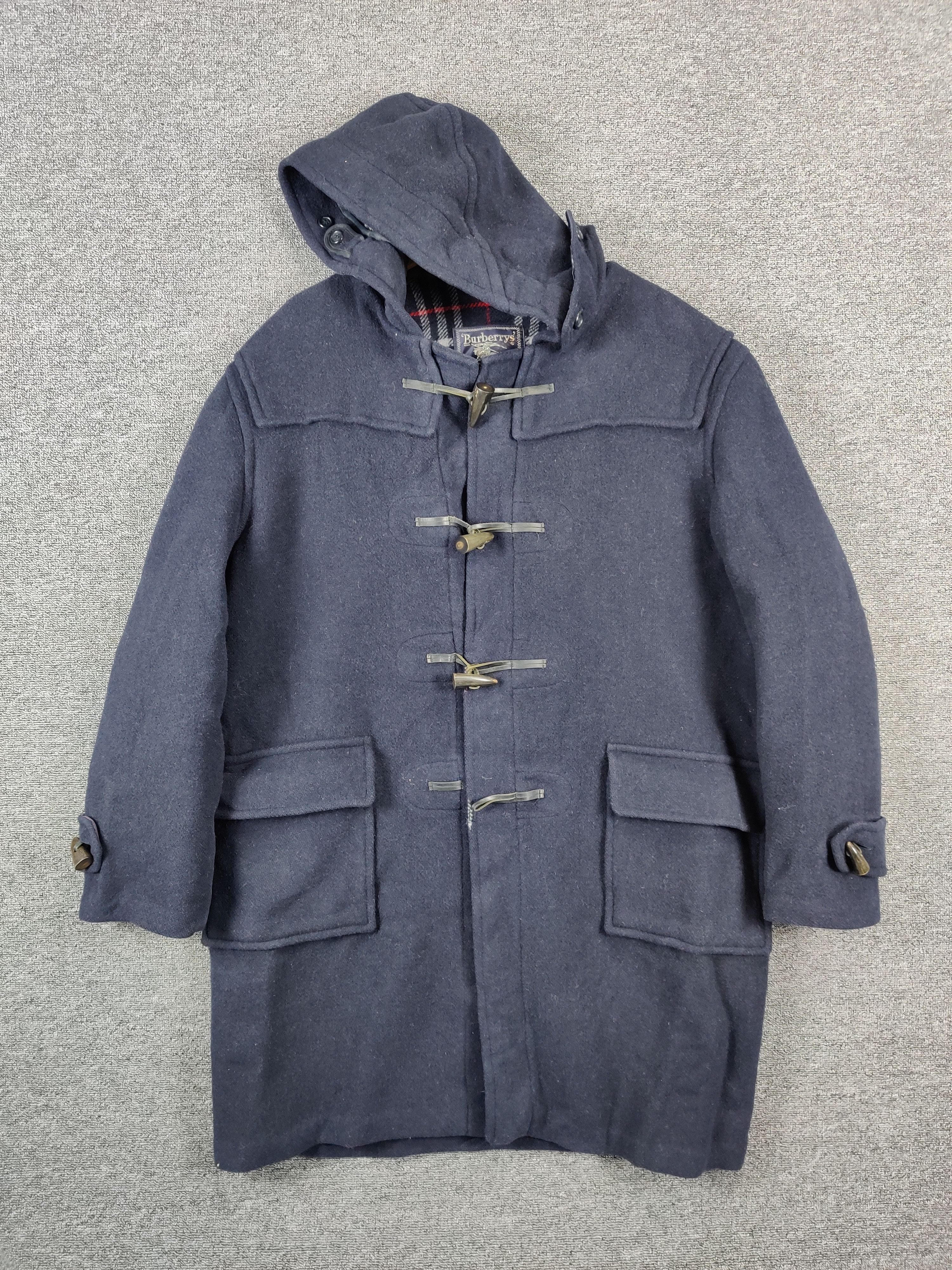Burberry Vintage Burberry Wool Duffle Heavy Hooded Coat Size US XXL / EU 58 / 5 - 2 Thumbnail