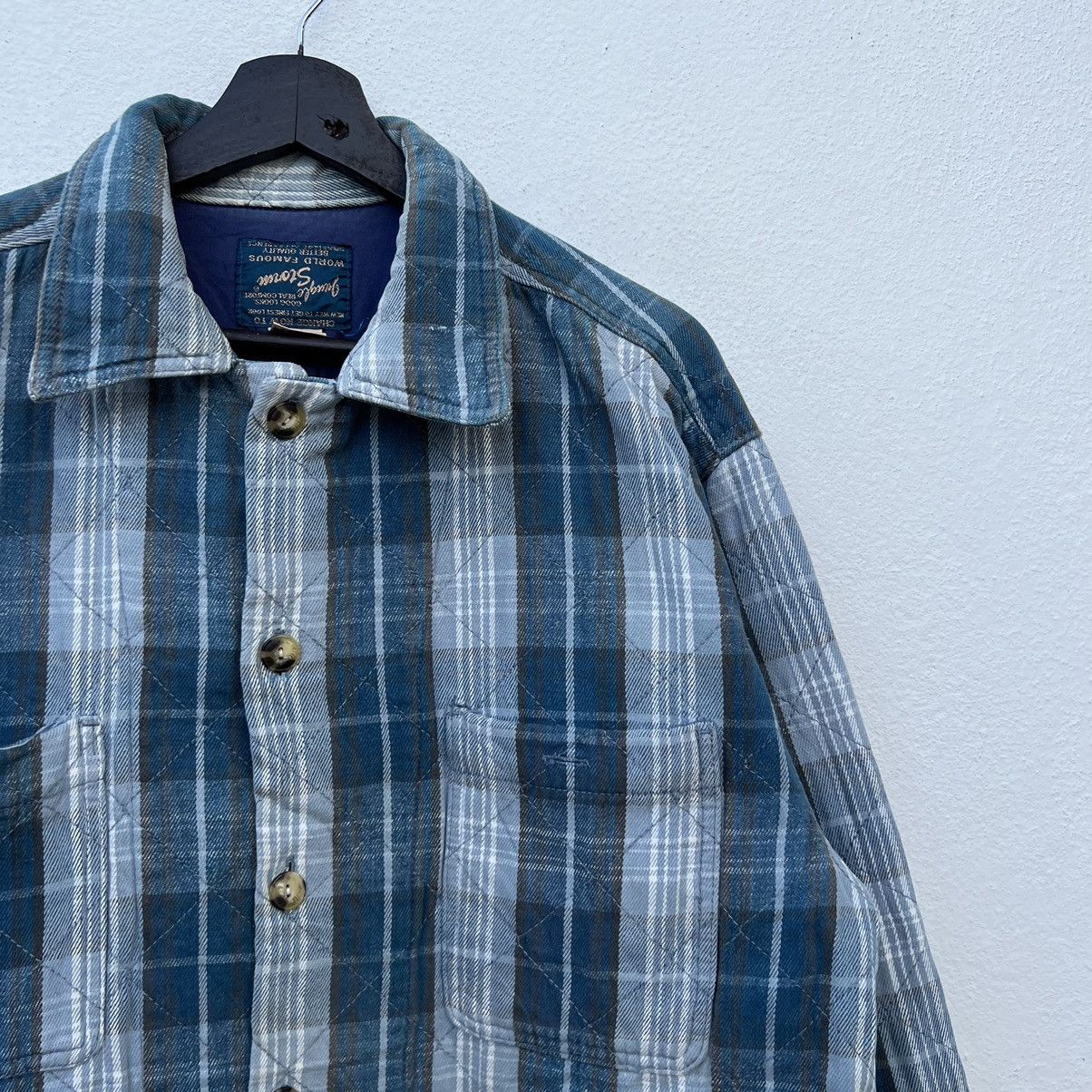 Flannel VINTAGE JUNGLE STORM TARTAN DESIGN FLANNEL JACKET JAPAN Size US L / EU 52-54 / 3 - 5 Thumbnail