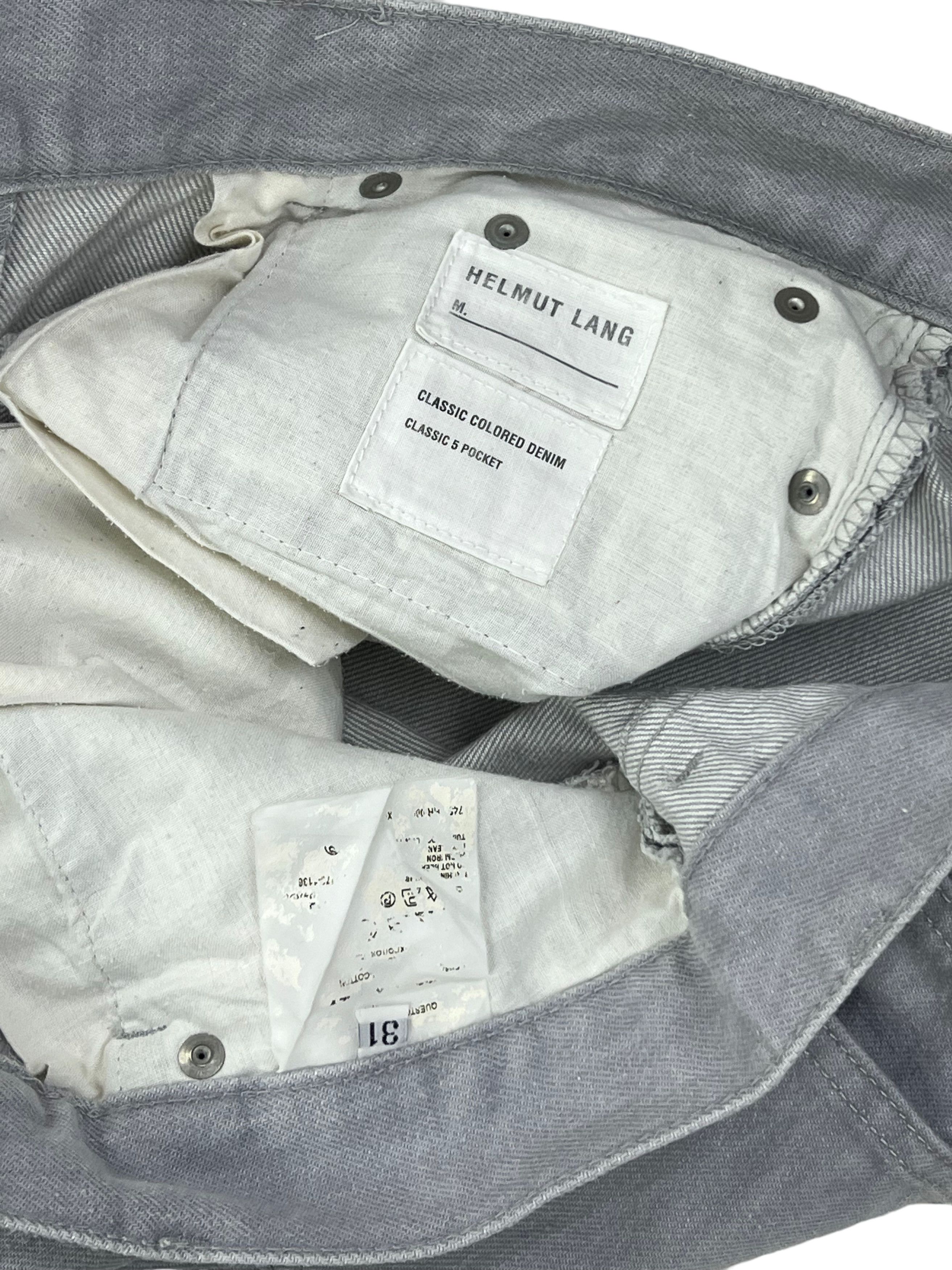 Helmut Lang Archive 90s Grey Classic Colored Denim 5 Pocket Pants Size US 32 / EU 48 - 6 Thumbnail