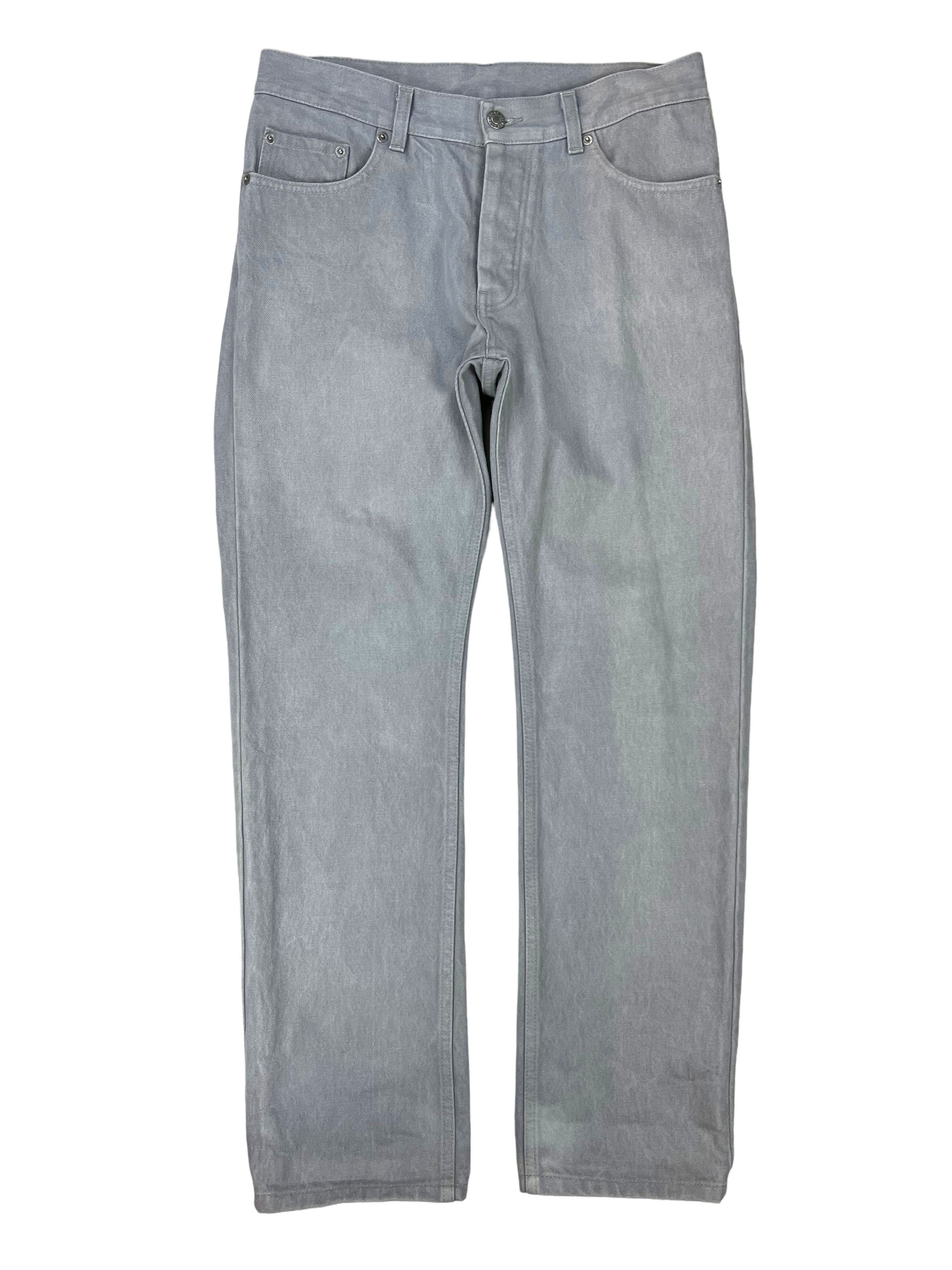 Helmut Lang Archive 90s Grey Classic Colored Denim 5 Pocket Pants 