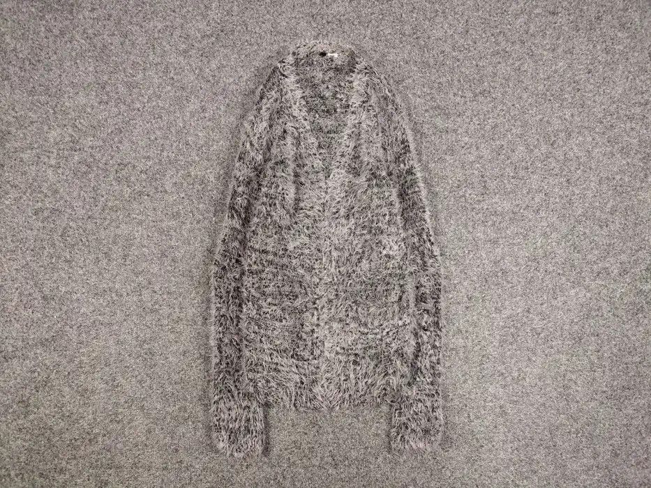 Japanese Brand Vintage 90's Japanese Gray Mohair Style Fuzzy Cardigan Hype Size S / US 4 / IT 40 - 1 Thumbnail