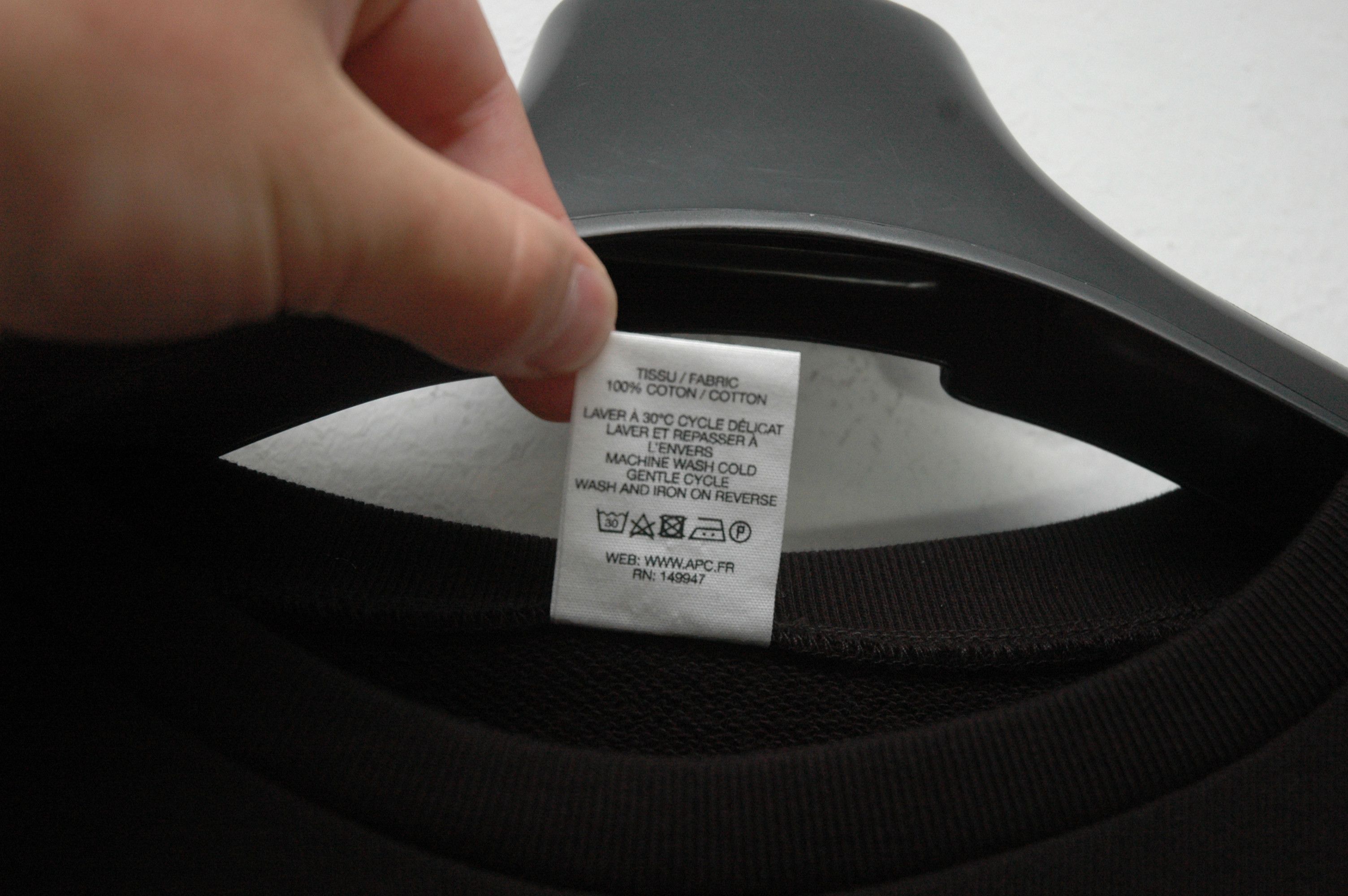 A.P.C. A.P.C. Made in USA Black Sweatshirt Size M / US 6-8 / IT 42-44 - 5 Thumbnail