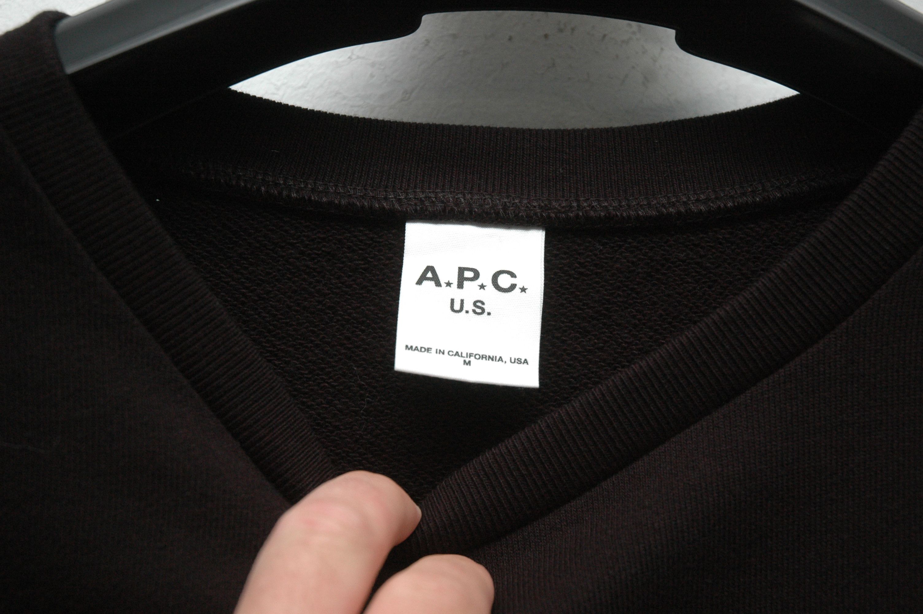 A.P.C. A.P.C. Made in USA Black Sweatshirt Size M / US 6-8 / IT 42-44 - 4 Thumbnail
