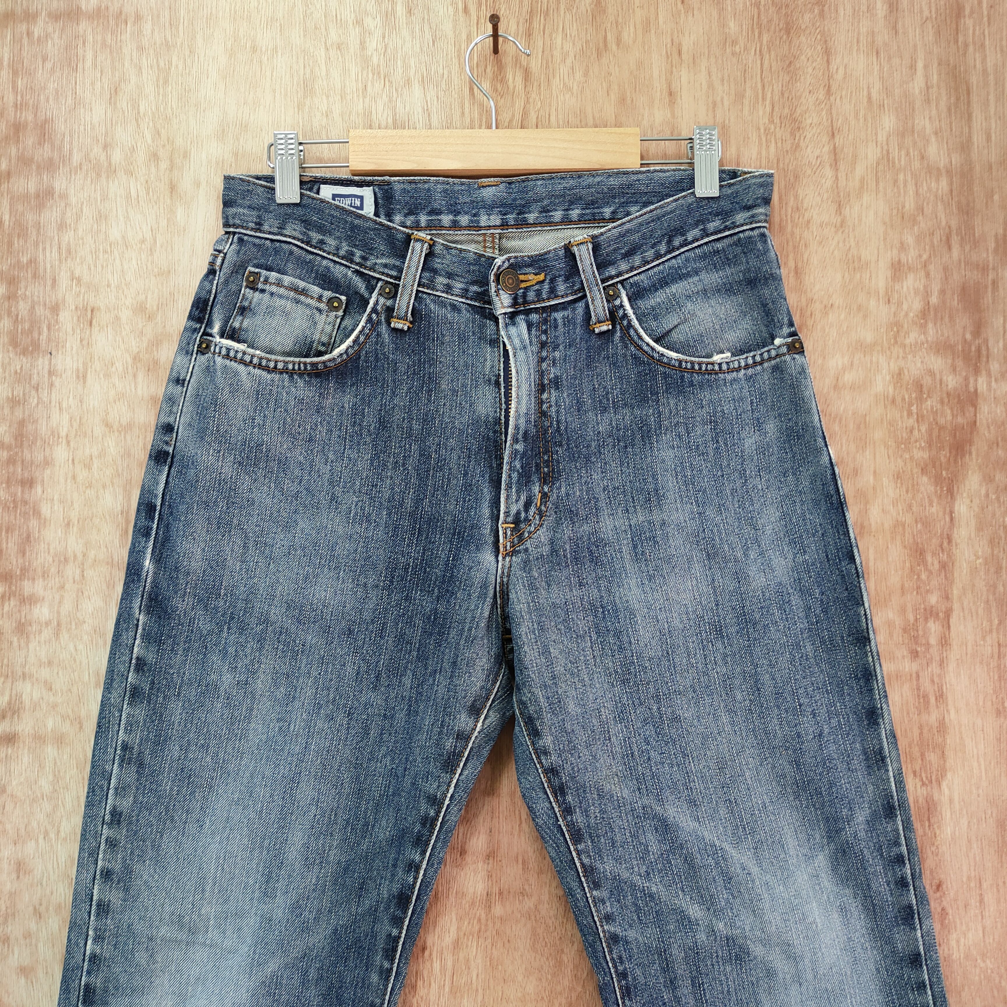 VINTAGE EDWIN FADED DENIM JEANS PANTS