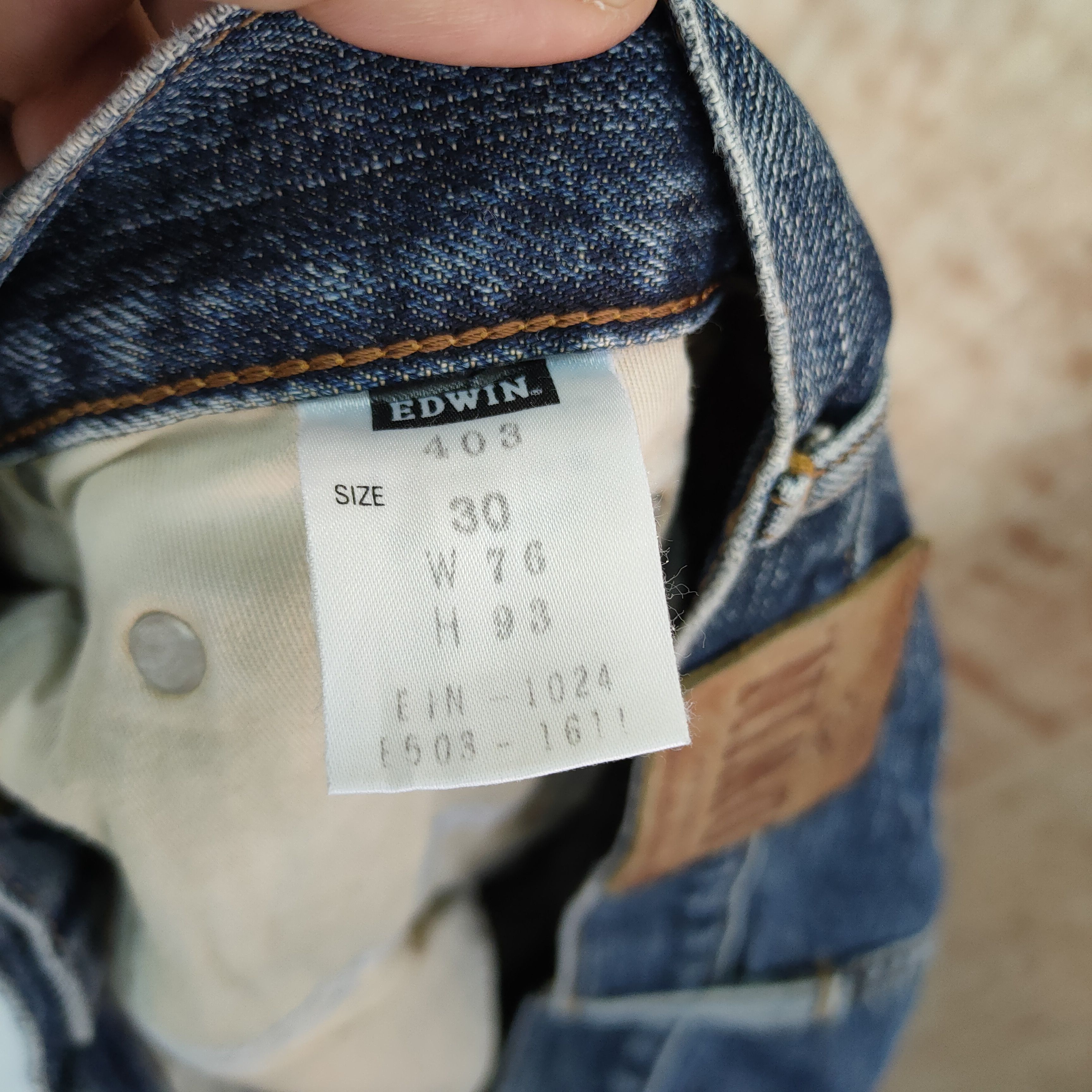 VINTAGE EDWIN FADED DENIM JEANS PANTS
