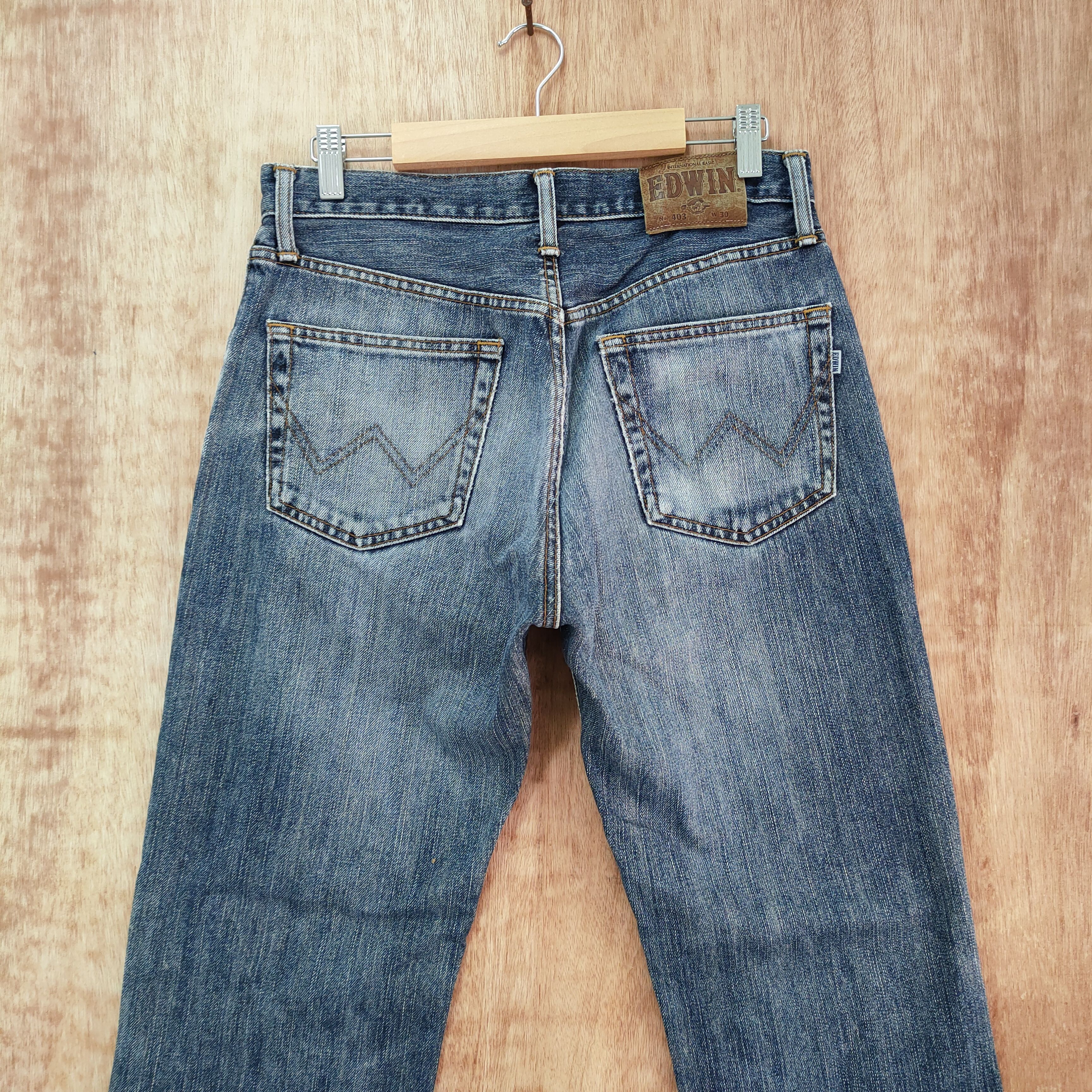 VINTAGE EDWIN FADED DENIM JEANS PANTS