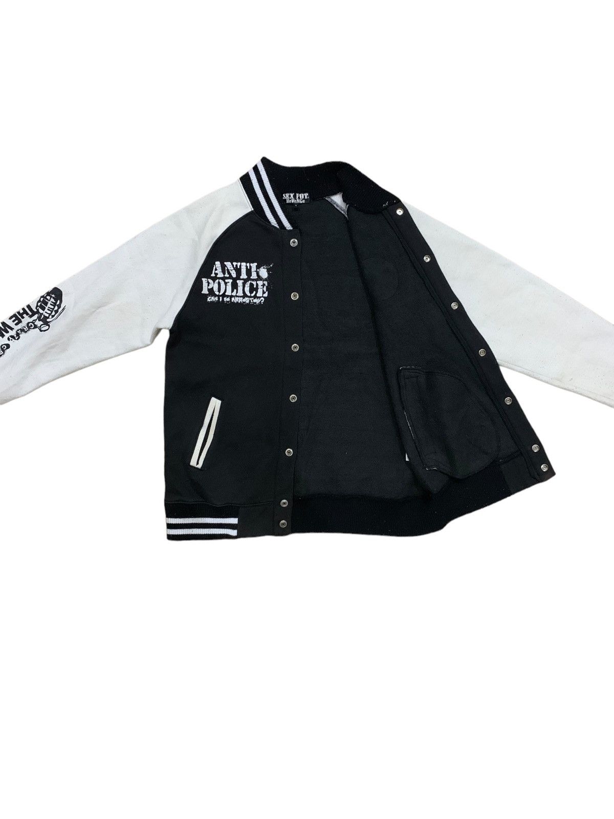 If Six Was Nine × Le Grande Bleu (L.G.B.) × Seditionaries Sex Pot Revenge Anti Police Varsity Jacket Size US M / EU 48-50 / 2 - 3 Thumbnail