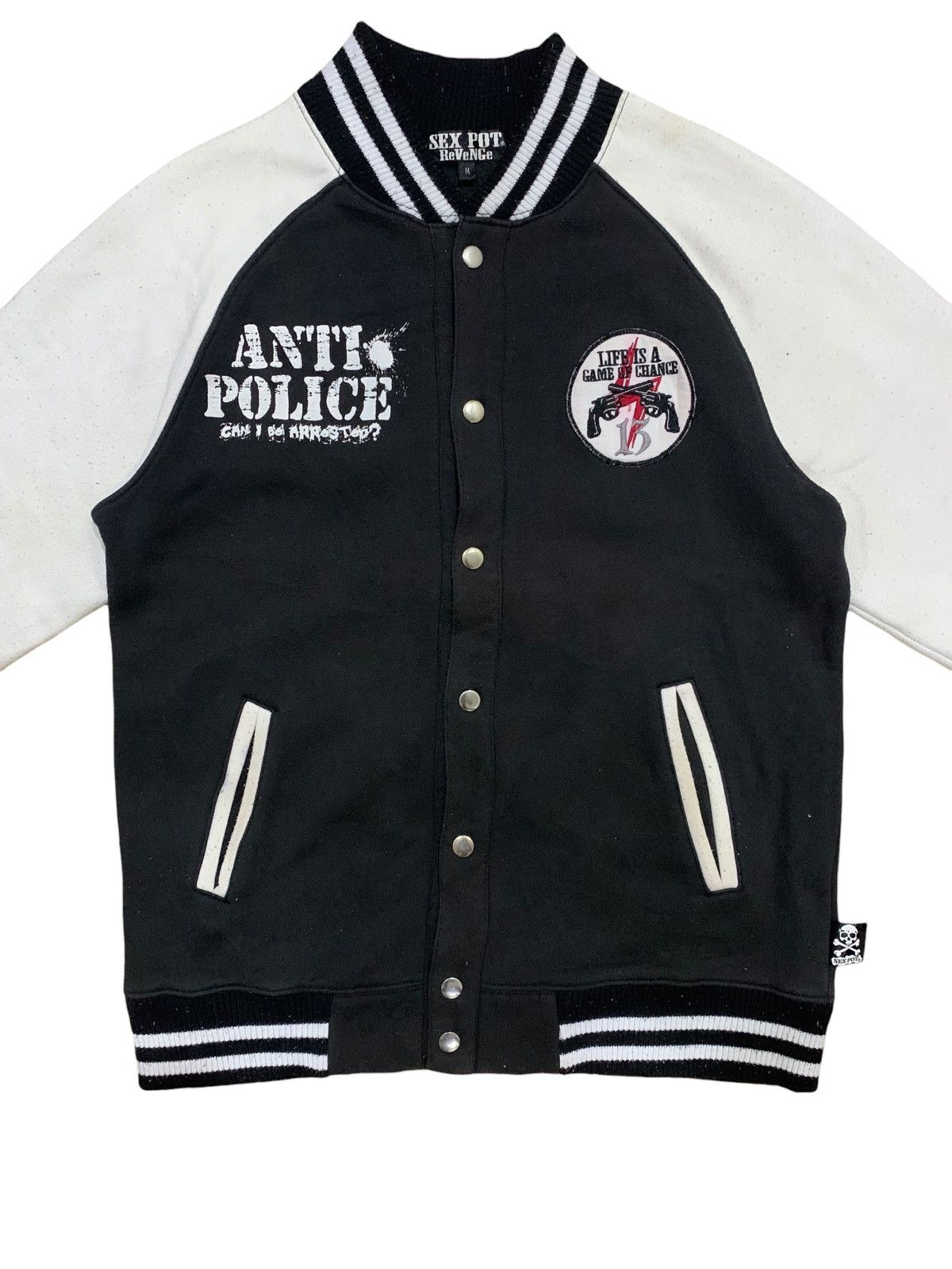 If Six Was Nine × Le Grande Bleu (L.G.B.) × Seditionaries Sex Pot Revenge Anti Police Varsity Jacket Size US M / EU 48-50 / 2 - 5 Thumbnail