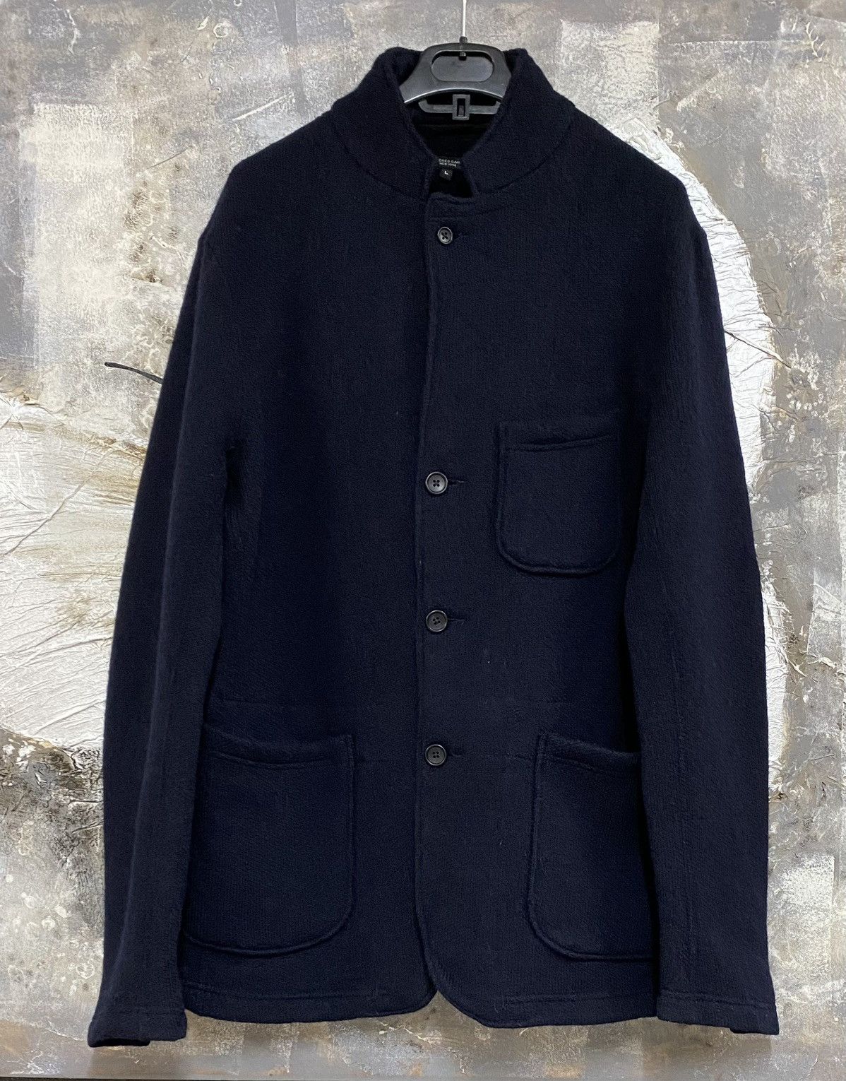 image of Engineered Garments Knit Wool Jacket in Blue, Men's (Size Large)