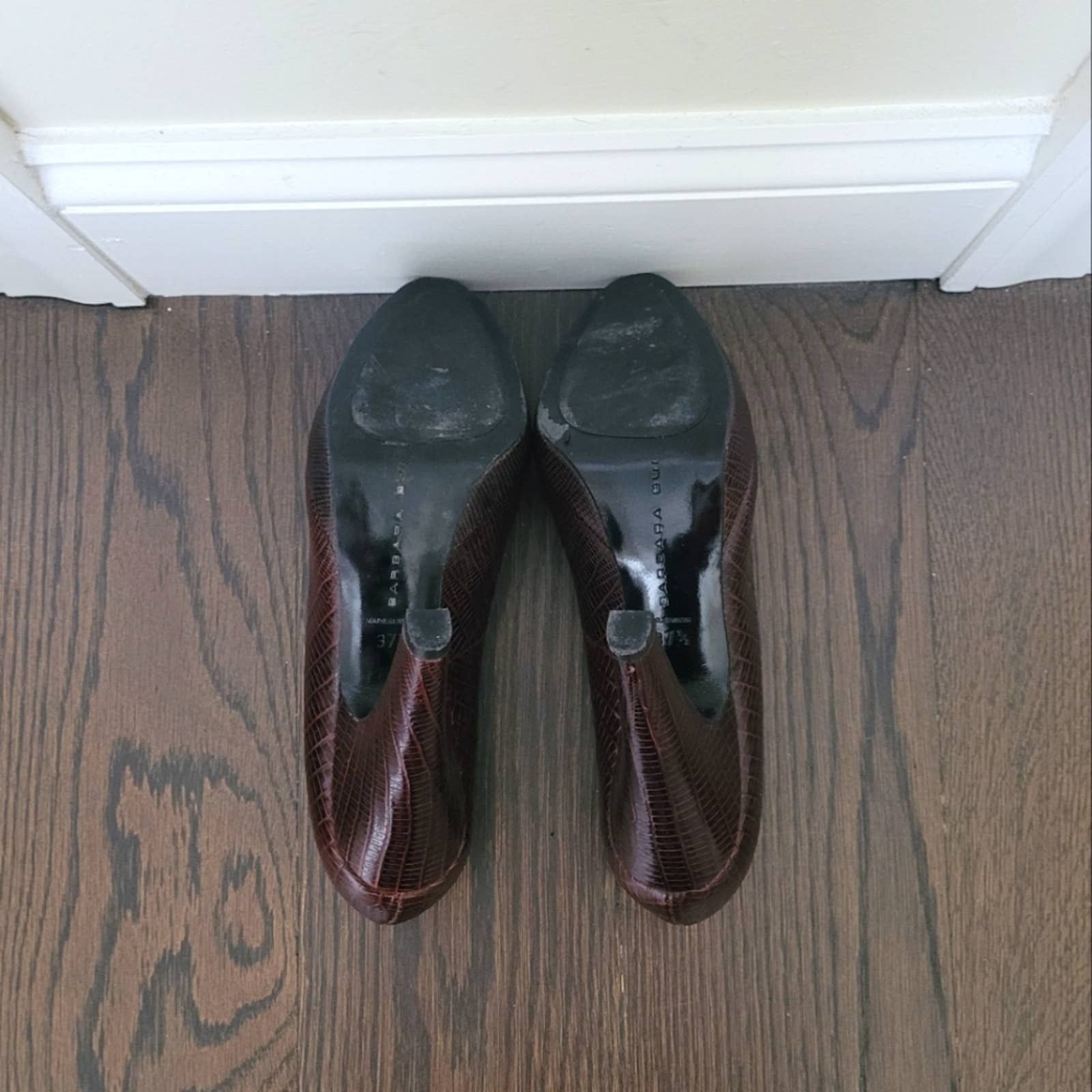 Barbara Bui Alligator Crocodile Leather Platform Pumps Classic Work Size US 7.5 / IT 37.5 - 8 Thumbnail