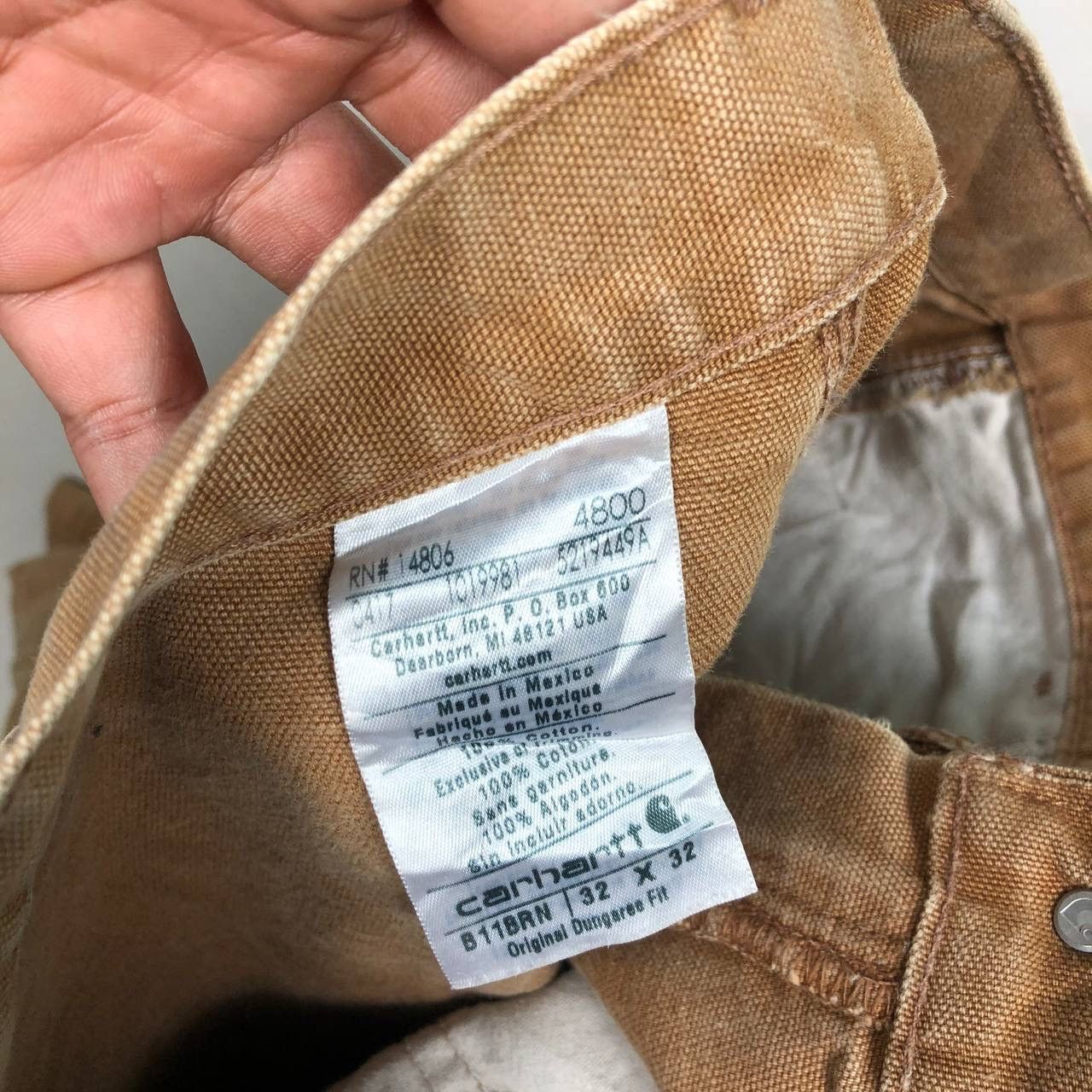 Carhartt Vintage Carhartt Carpenter Pants Paint Split Brown Workwear Size US 32 / EU 48 - 10 Thumbnail