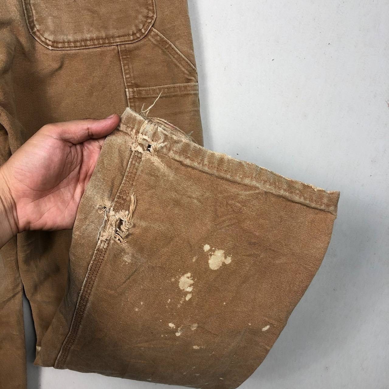 Carhartt Vintage Carhartt Carpenter Pants Paint Split Brown Workwear Size US 32 / EU 48 - 7 Thumbnail