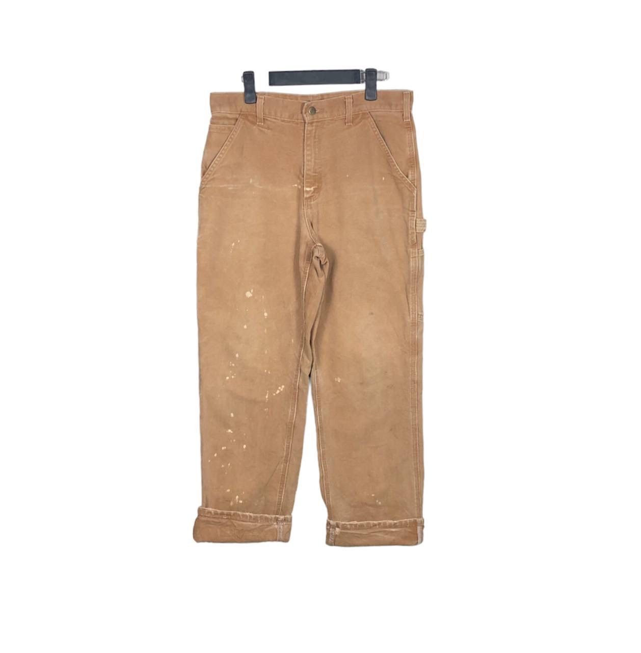 Carhartt Vintage Carhartt Carpenter Pants Paint Split Brown Workwear Size US 32 / EU 48 - 2 Thumbnail