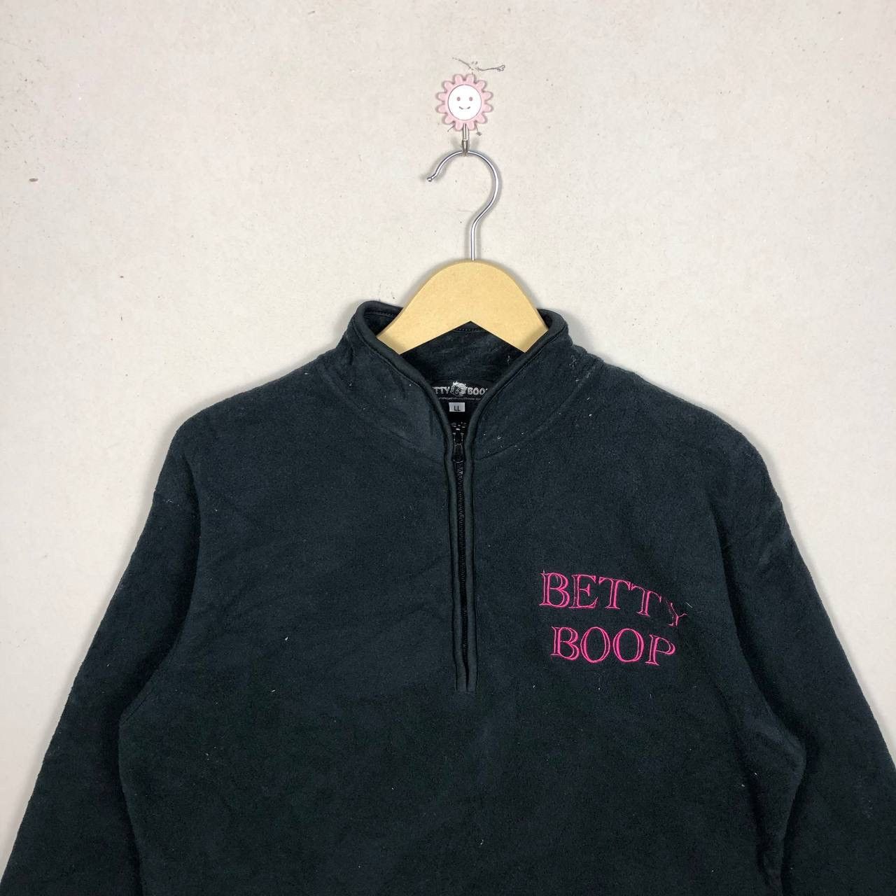 Cartoon Network × If Six Was Nine × Warner Bros Vintage 90s Betty Boobs Black Fleece Sweater Size US L / EU 52-54 / 3 - 4 Thumbnail