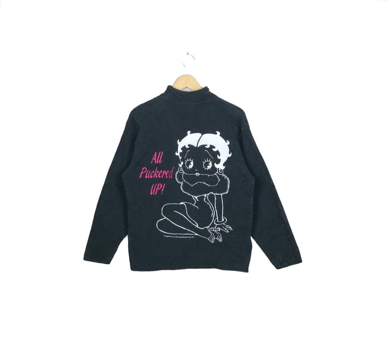 Cartoon Network × If Six Was Nine × Warner Bros Vintage 90s Betty Boobs Black Fleece Sweater Size US L / EU 52-54 / 3 - 1 Thumbnail