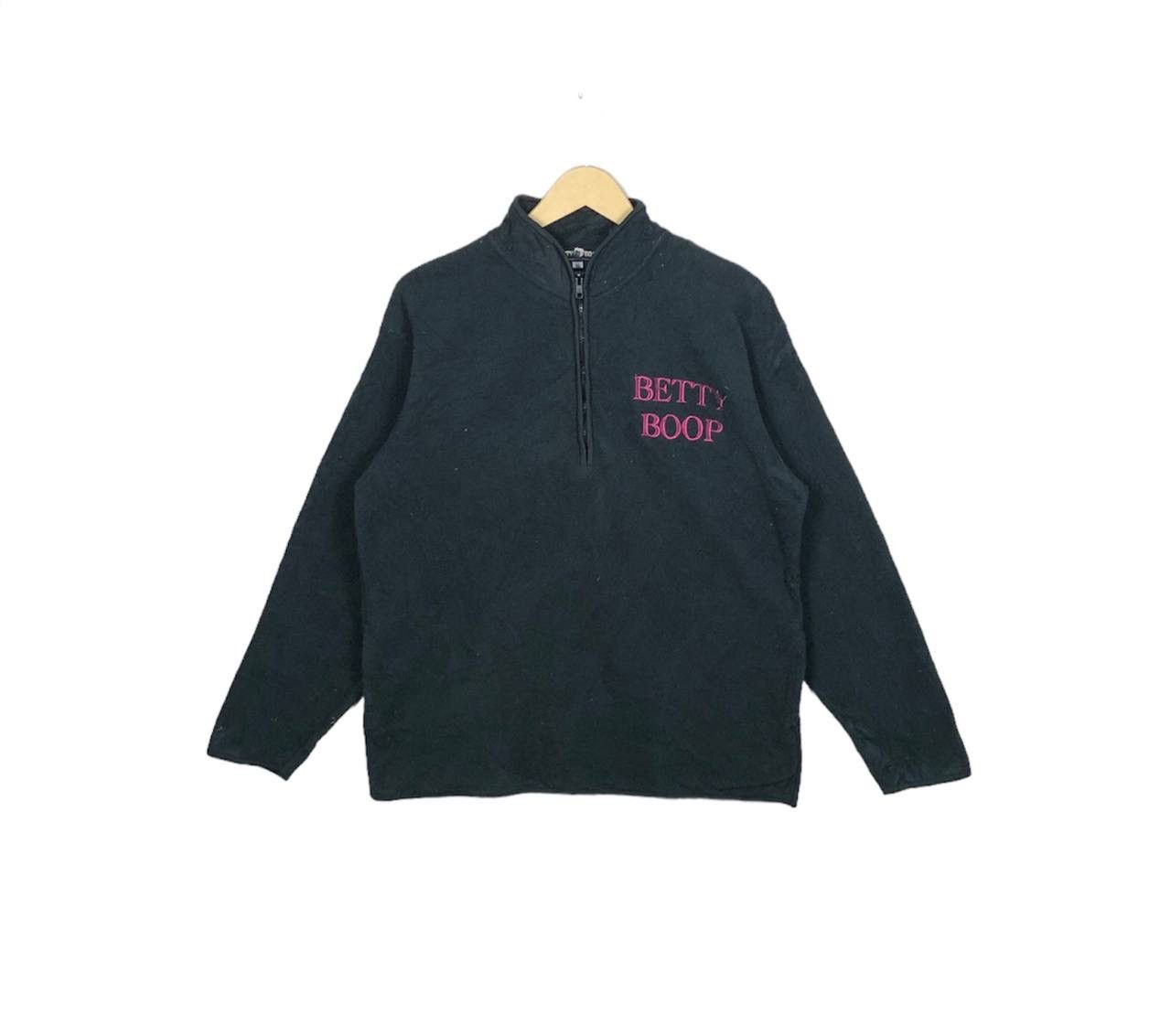 Cartoon Network × If Six Was Nine × Warner Bros Vintage 90s Betty Boobs Black Fleece Sweater Size US L / EU 52-54 / 3 - 2 Thumbnail