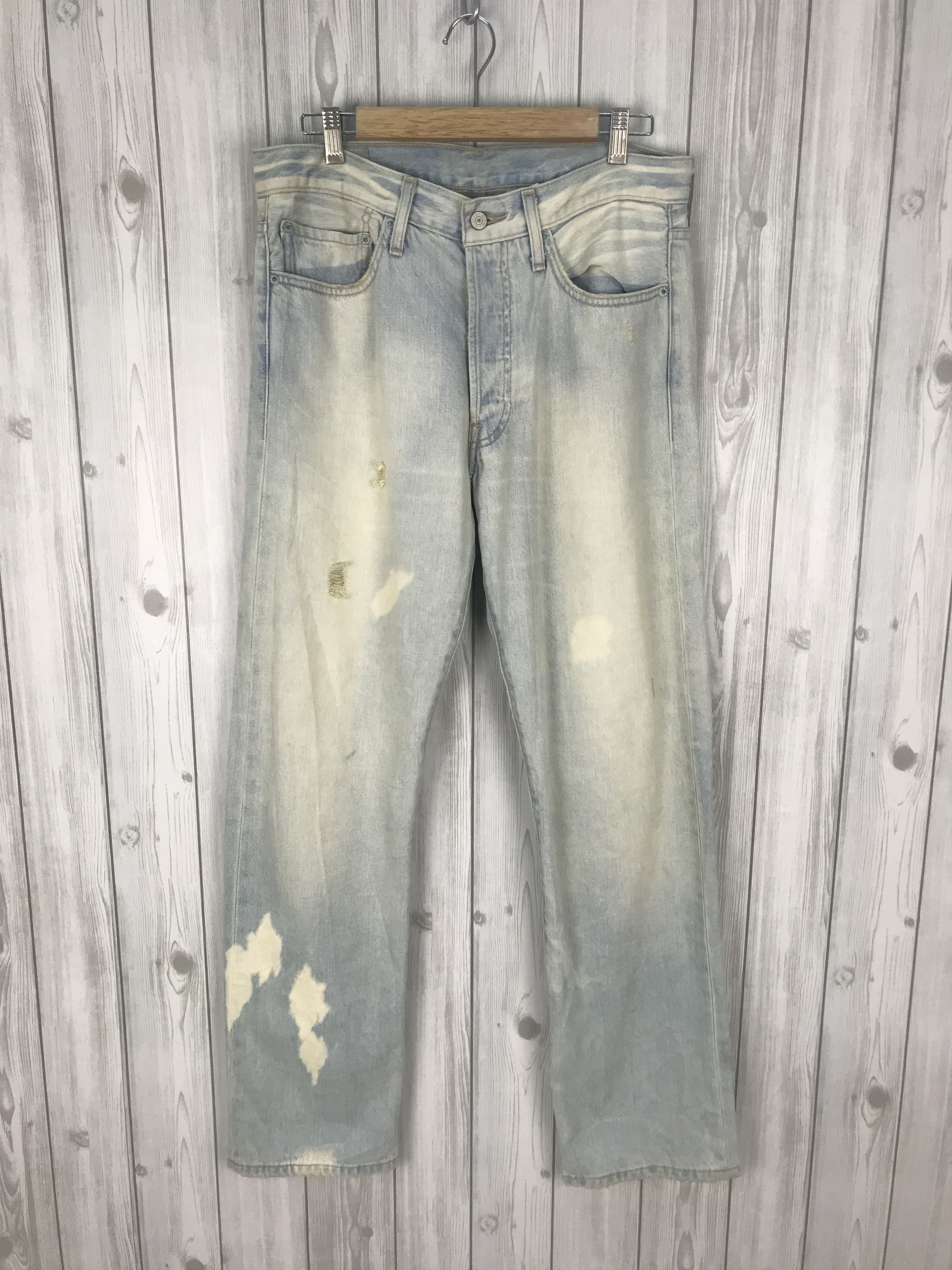 Levi's Vintage Clothing Vintage LEVIS 501 Ripped Bleach Design Denim Jeans Size US 32 / EU 48 - 7 Thumbnail