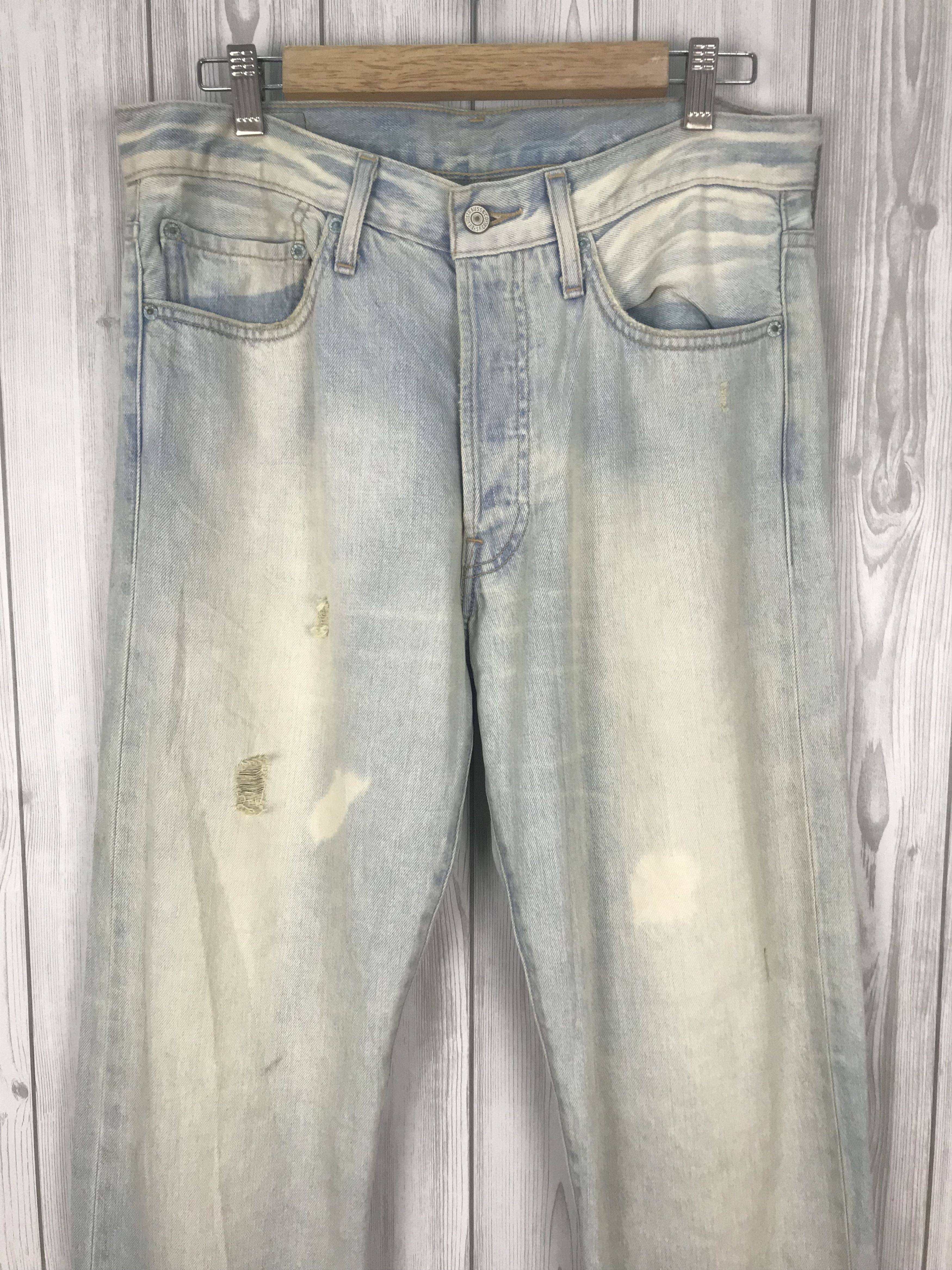 Levi's Vintage Clothing Vintage LEVIS 501 Ripped Bleach Design Denim Jeans Size US 32 / EU 48 - 8 Thumbnail