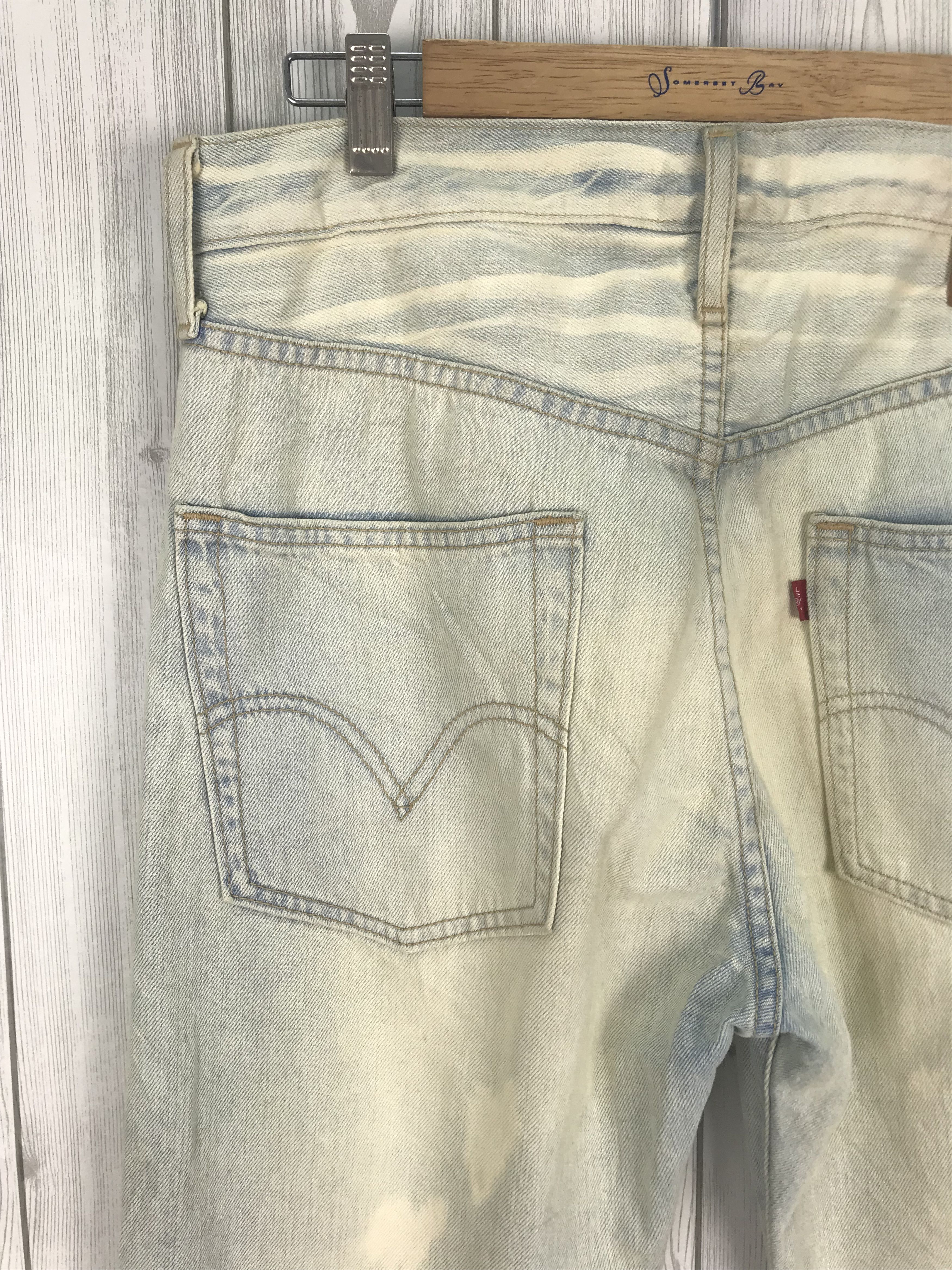 Levi's Vintage Clothing Vintage LEVIS 501 Ripped Bleach Design Denim Jeans Size US 32 / EU 48 - 3 Thumbnail