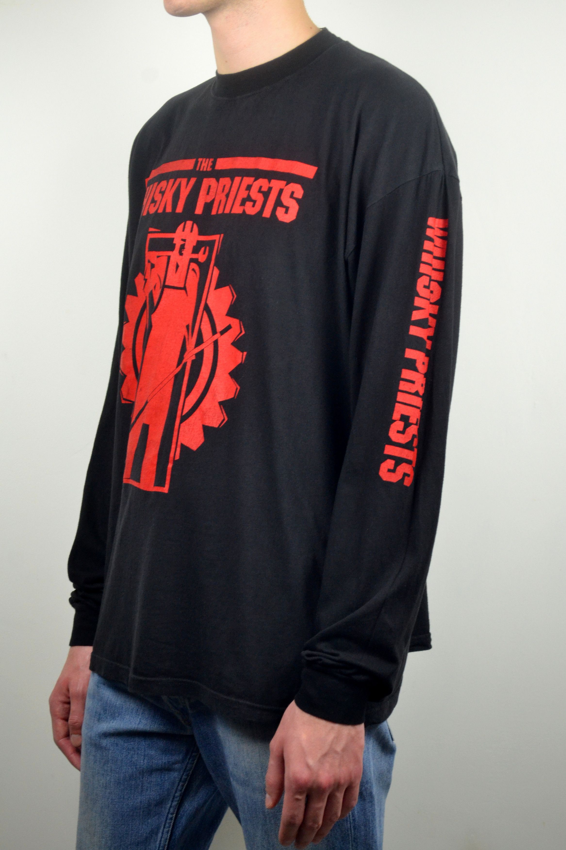 Vintage Vintage 90s The Whisky Priests UK Folk Punk Long Sleeve Size US XL / EU 56 / 4 - 3 Thumbnail