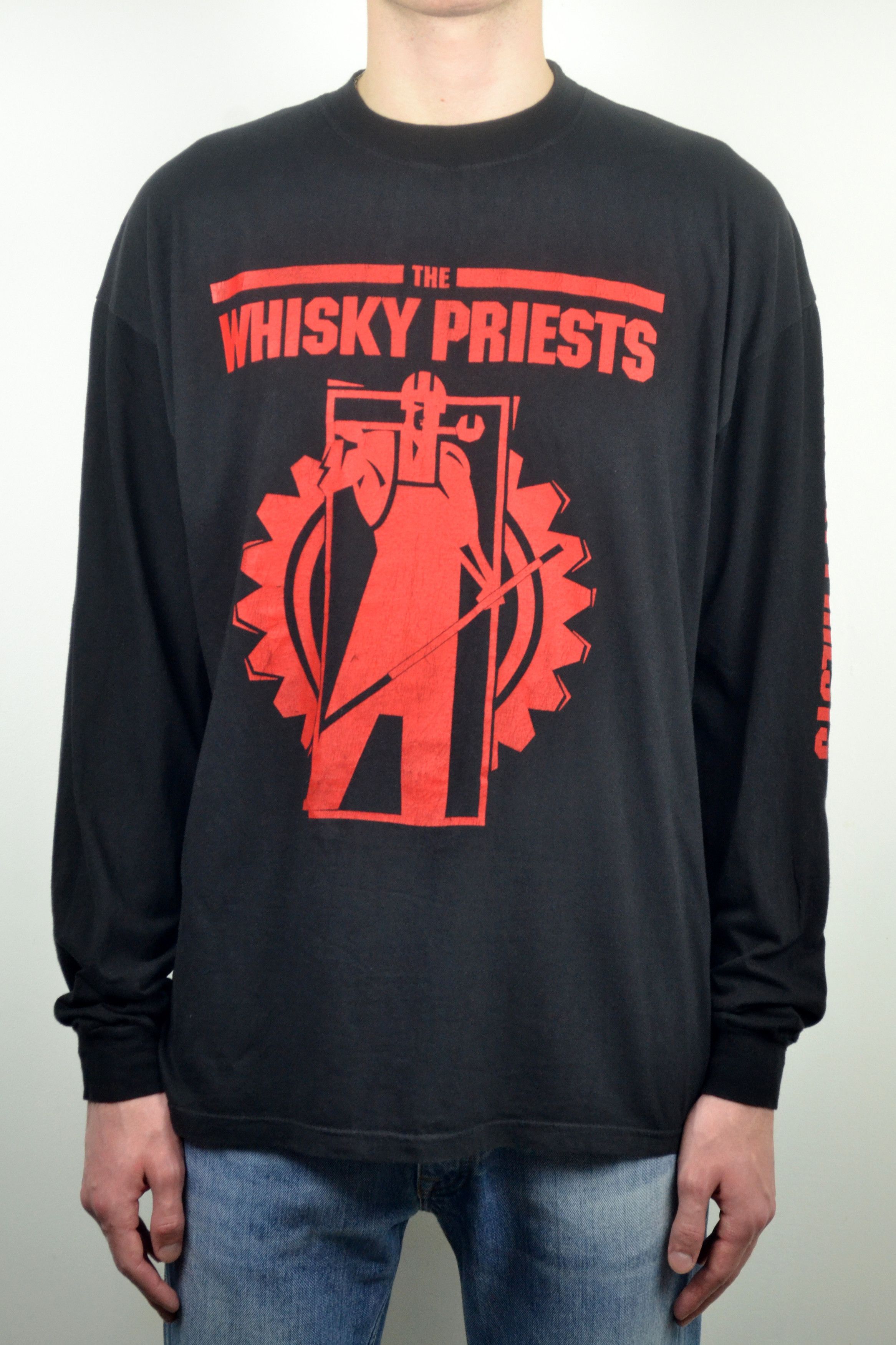 Vintage Vintage 90s The Whisky Priests UK Folk Punk Long Sleeve Size US XL / EU 56 / 4 - 2 Thumbnail