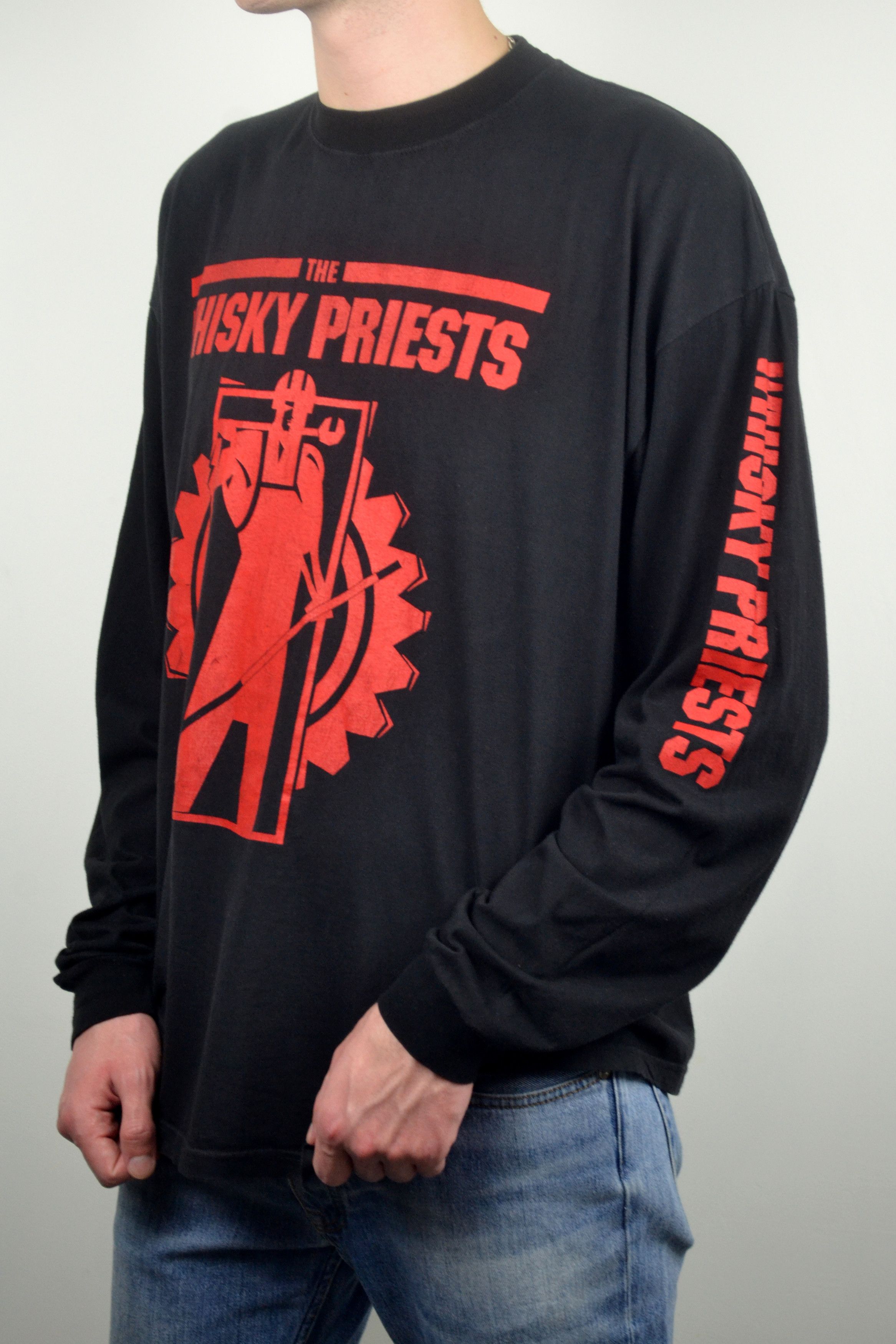 Vintage Vintage 90s The Whisky Priests UK Folk Punk Long Sleeve Size US XL / EU 56 / 4 - 1 Thumbnail