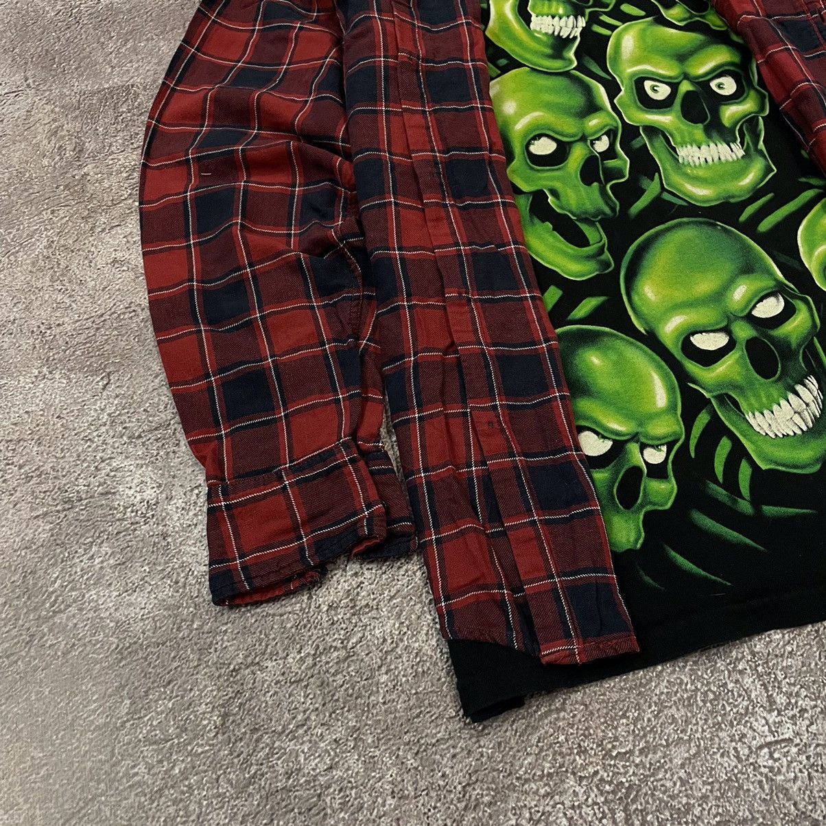 Vintage Vintage 90s Y2K Graphic Flannel Shirt Grunge Streetwear L Size US L / EU 52-54 / 3 - 3 Thumbnail