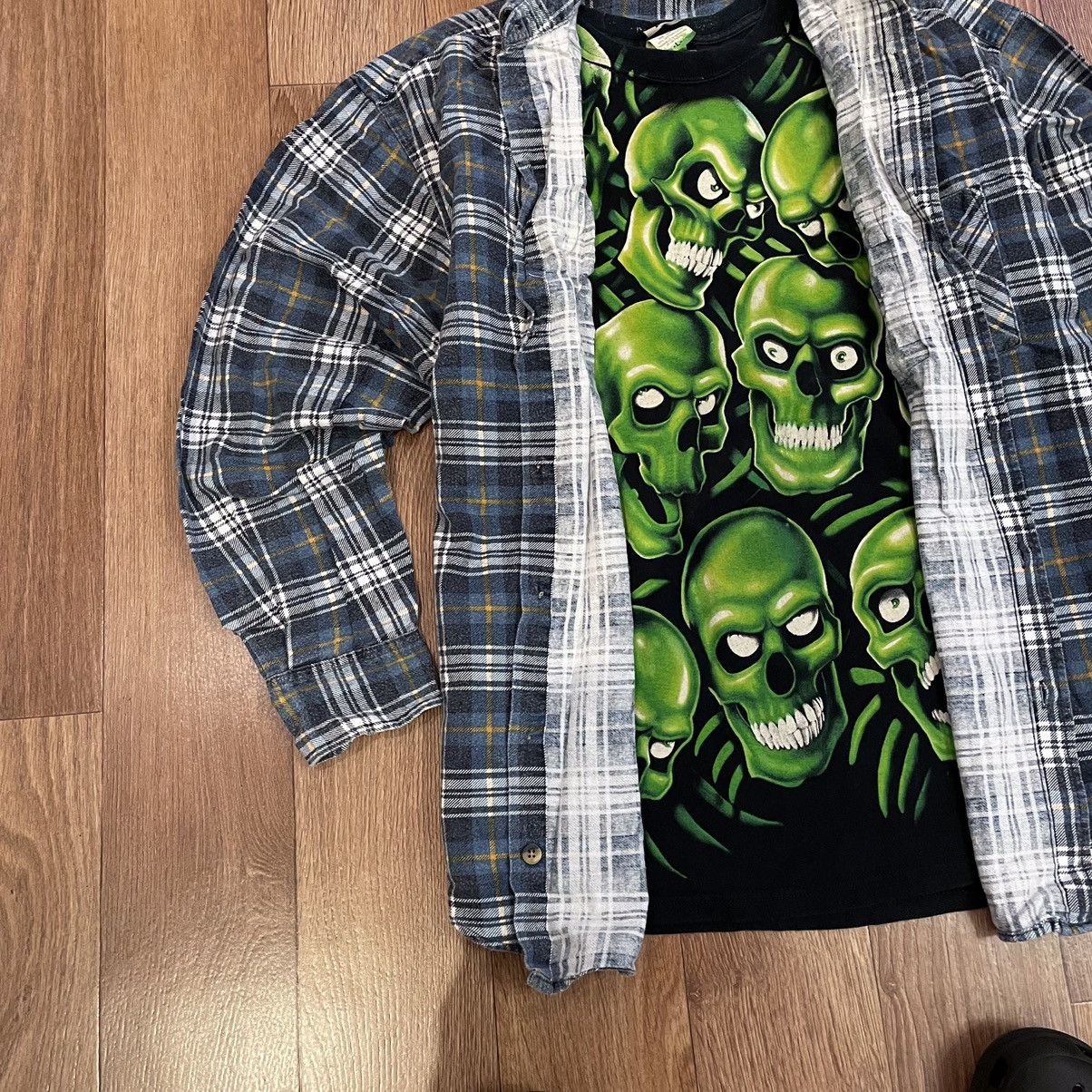 Vintage Vintage 90s Checkered Plaid Shirt Grunge Streetwear Y2K L Size US L / EU 52-54 / 3 - 2 Thumbnail