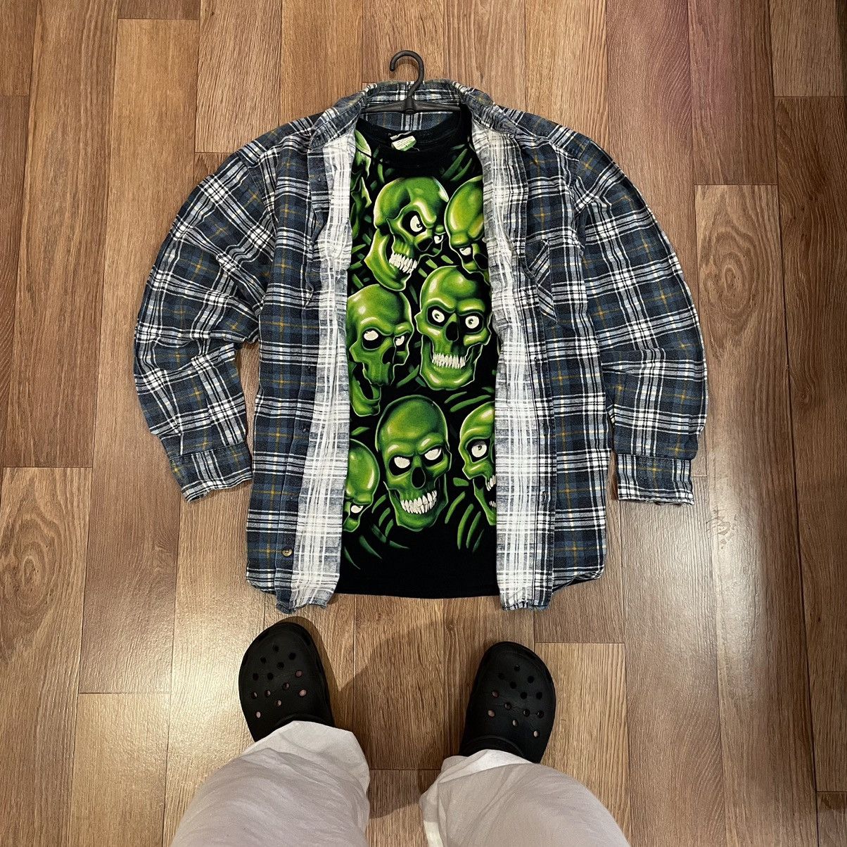 Vintage Vintage 90s Checkered Plaid Shirt Grunge Streetwear Y2K L Size US L / EU 52-54 / 3 - 1 Thumbnail