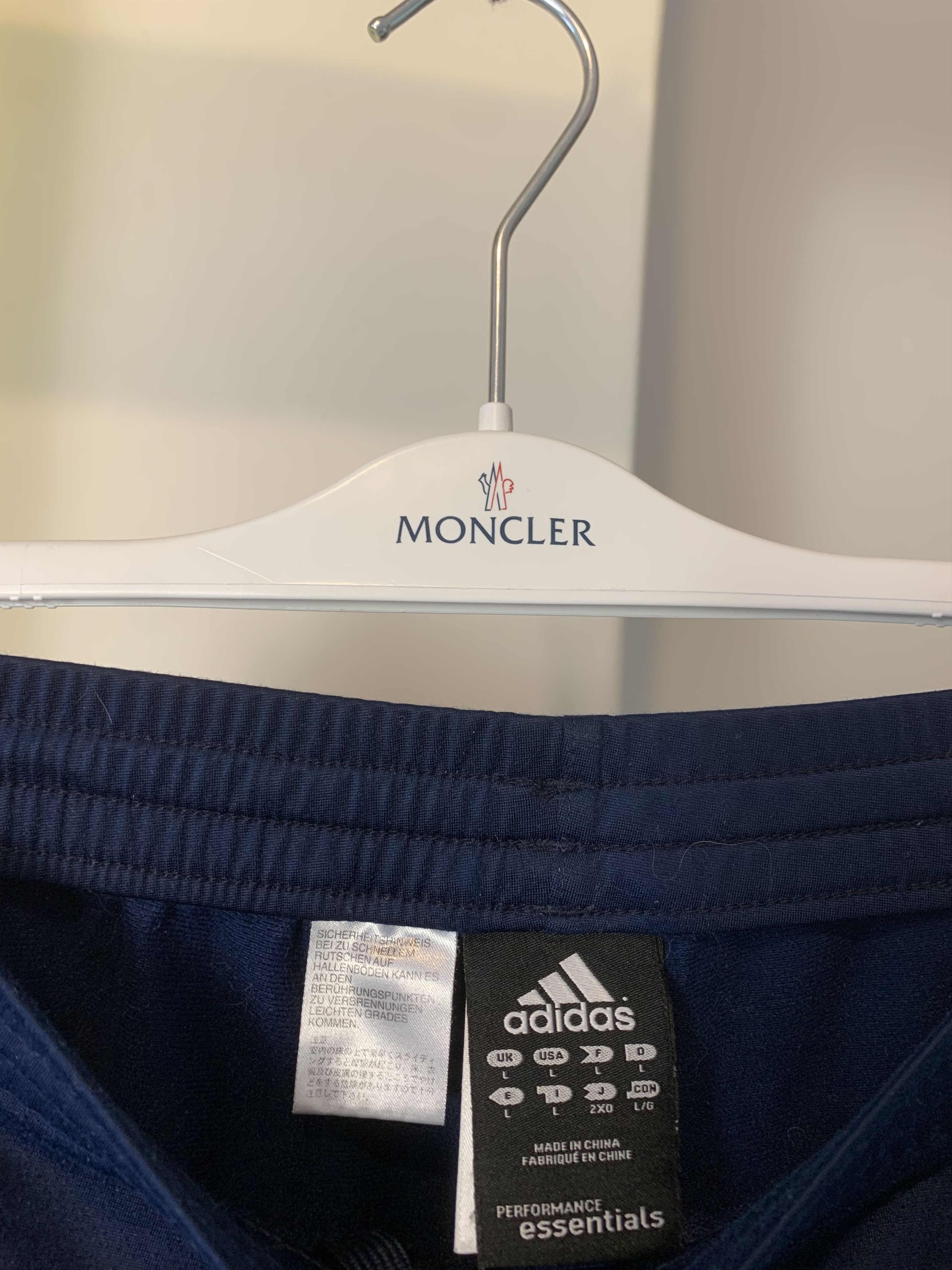 Adidas × Vintage Adidas Joggers Jet Navy White 3 Stripes Soccer Style Baggy Size US 32 / EU 48 - 5 Thumbnail