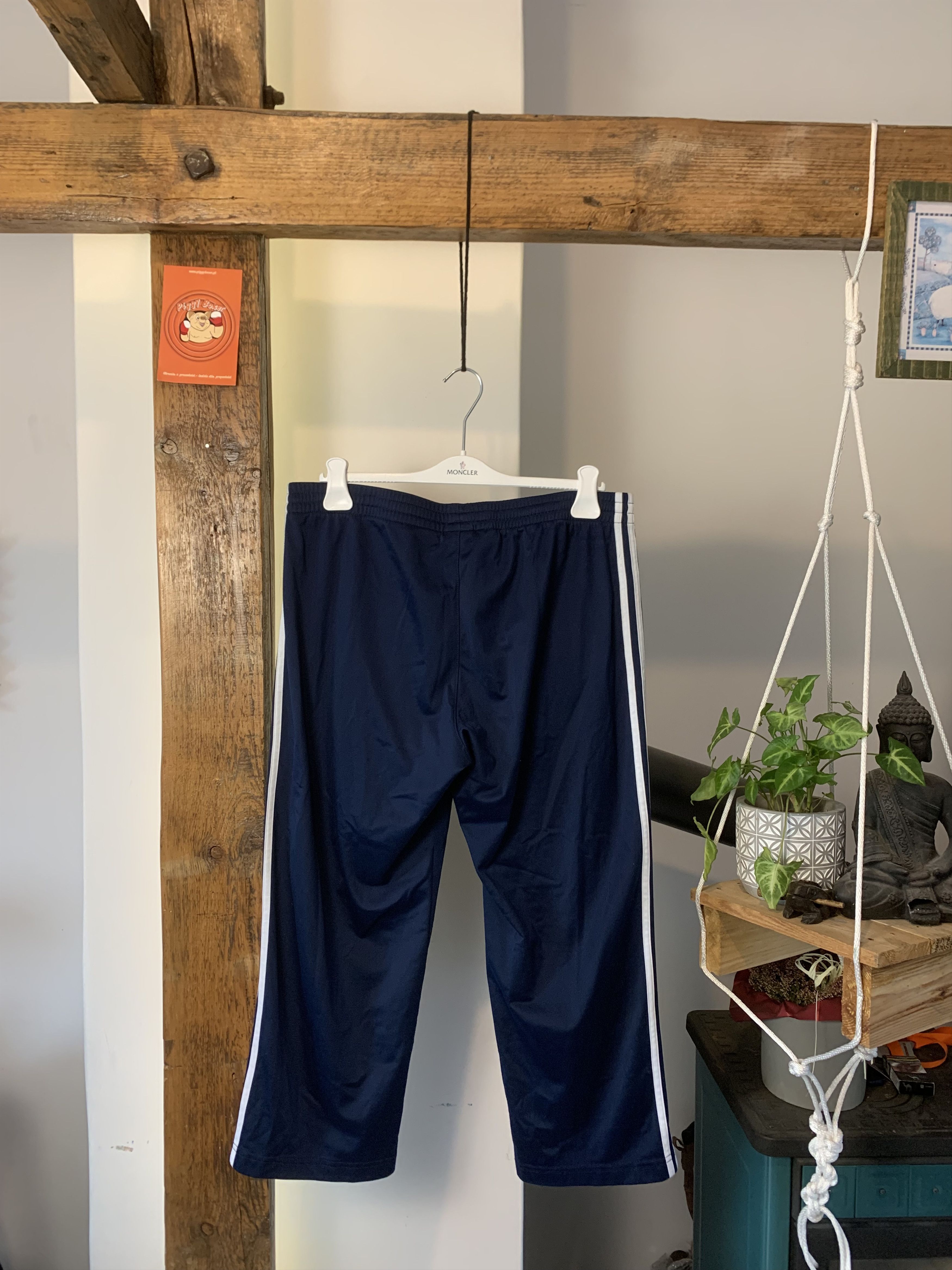Adidas × Vintage Adidas Joggers Jet Navy White 3 Stripes Soccer Style Baggy Size US 32 / EU 48 - 2 Thumbnail