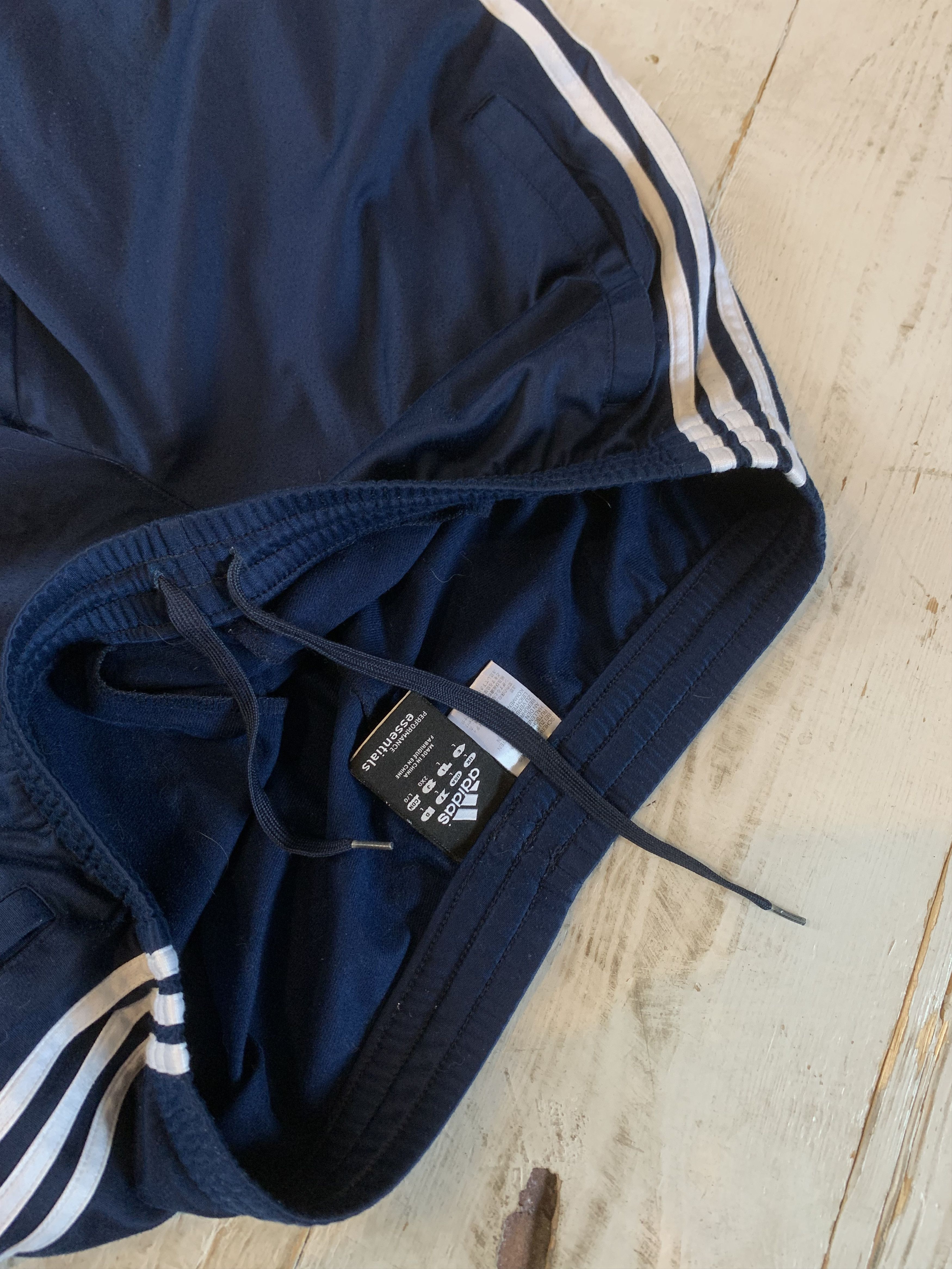 Adidas × Vintage Adidas Joggers Jet Navy White 3 Stripes Soccer Style Baggy Size US 32 / EU 48 - 7 Thumbnail