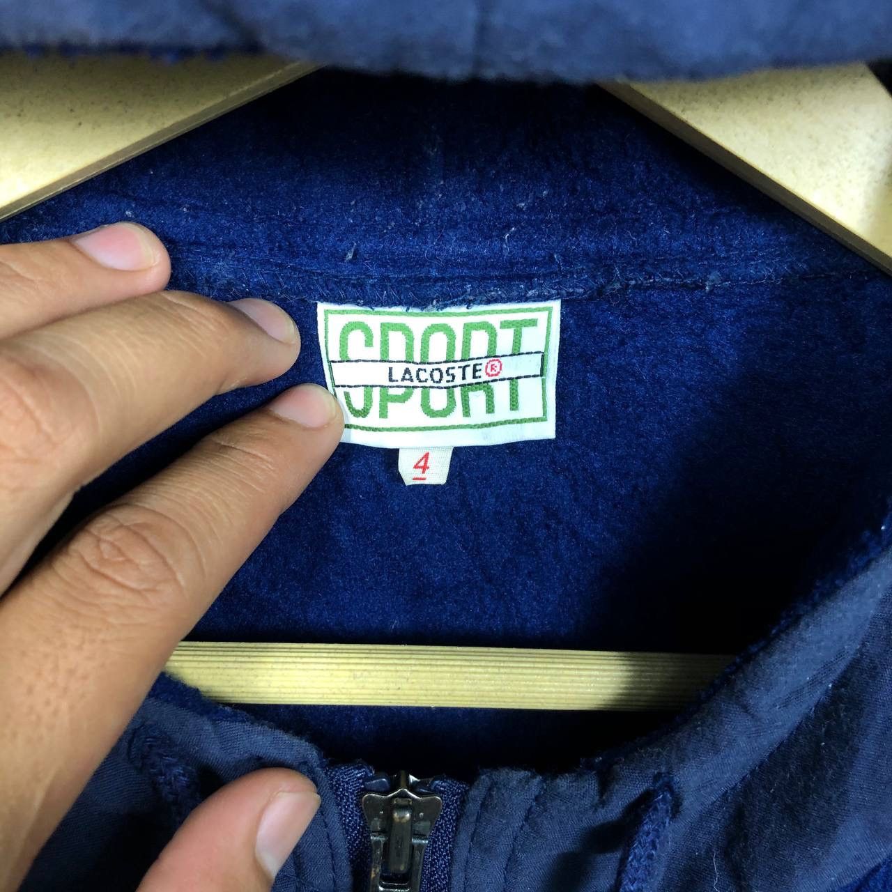 Lacoste Vintage 90s Lacoste Polartec Blue Fleece Sweater Jacket Size US L / EU 52-54 / 3 - 7 Thumbnail
