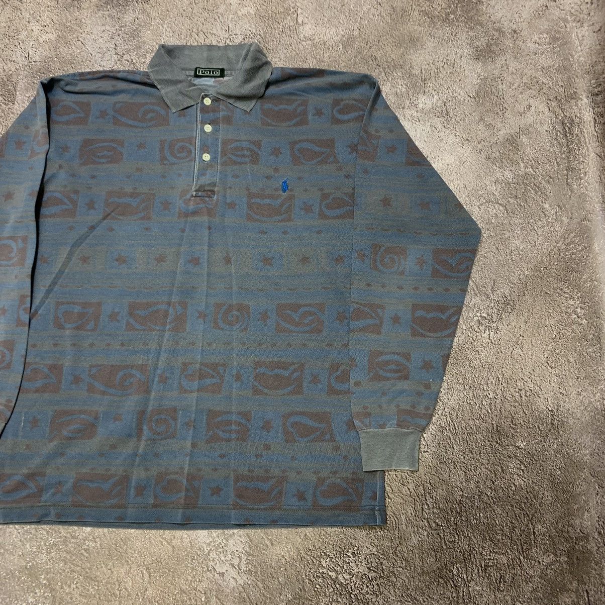 Polo Ralph Lauren vintage 80s rugby RRL crew neck polo ralph lauren 90s Size US XL / EU 56 / 4 - 2 Thumbnail