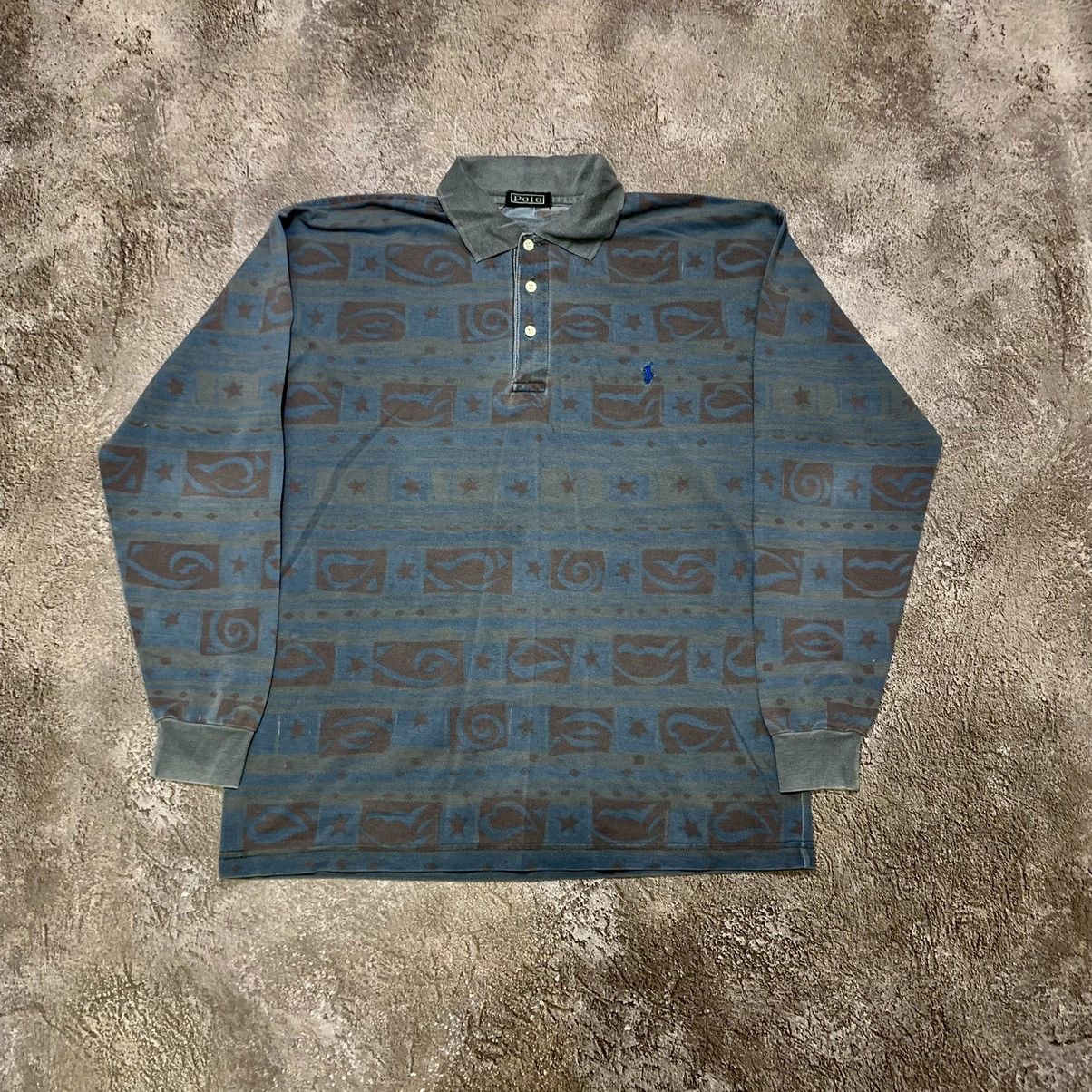 vintage 80s rugby RRL crew neck polo ralph lauren 90s